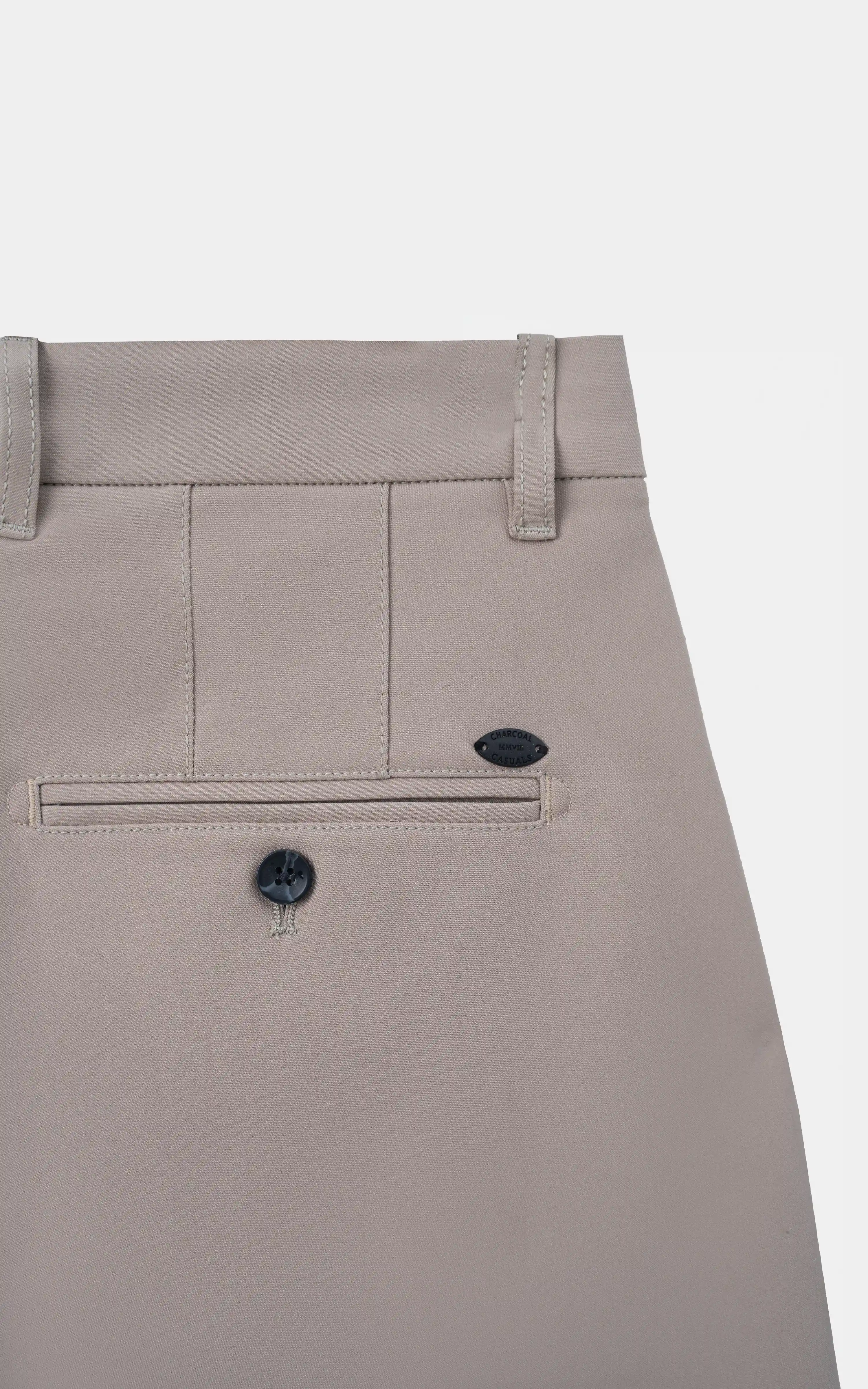 PLAIN SMART FIT PANT KHAKI - Image 4