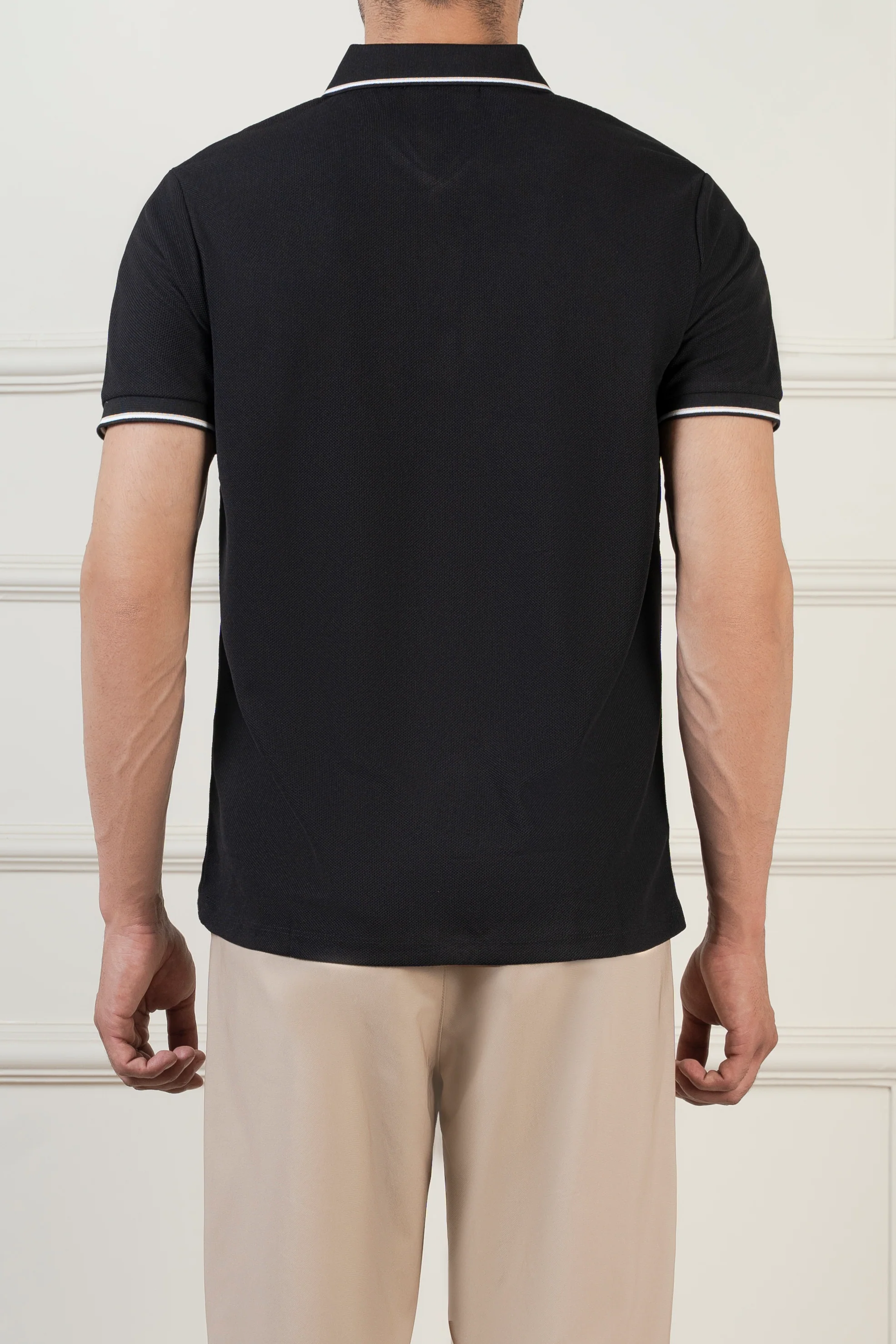 CLASSIC TIPPING POLO BLACK - Image 4