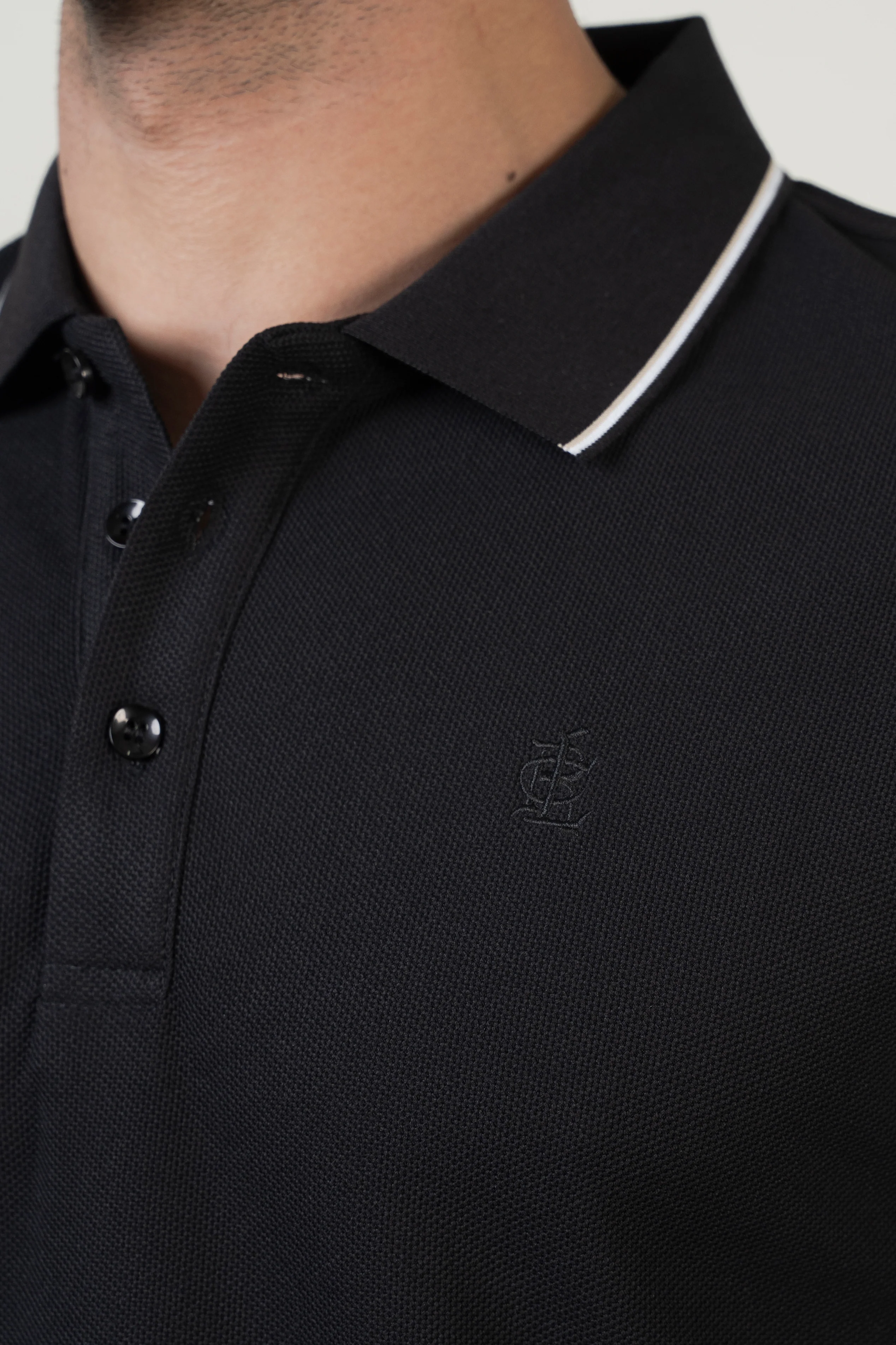 CLASSIC TIPPING POLO BLACK - Image 5