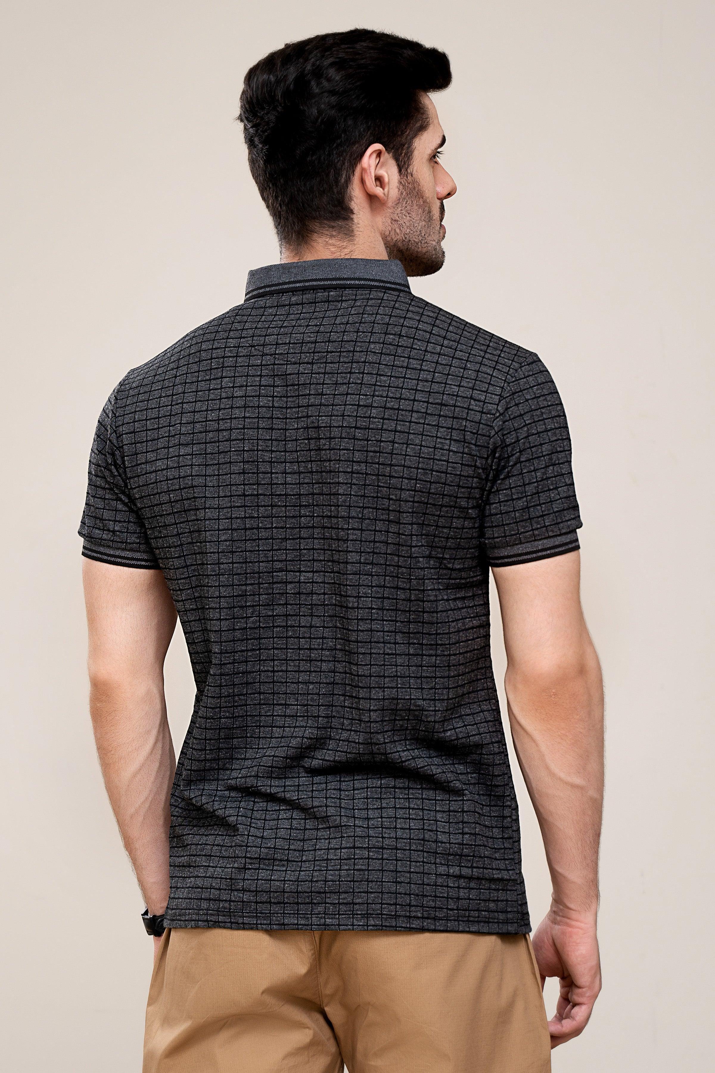 POLO SHIRT BLACK GREY - Image 3
