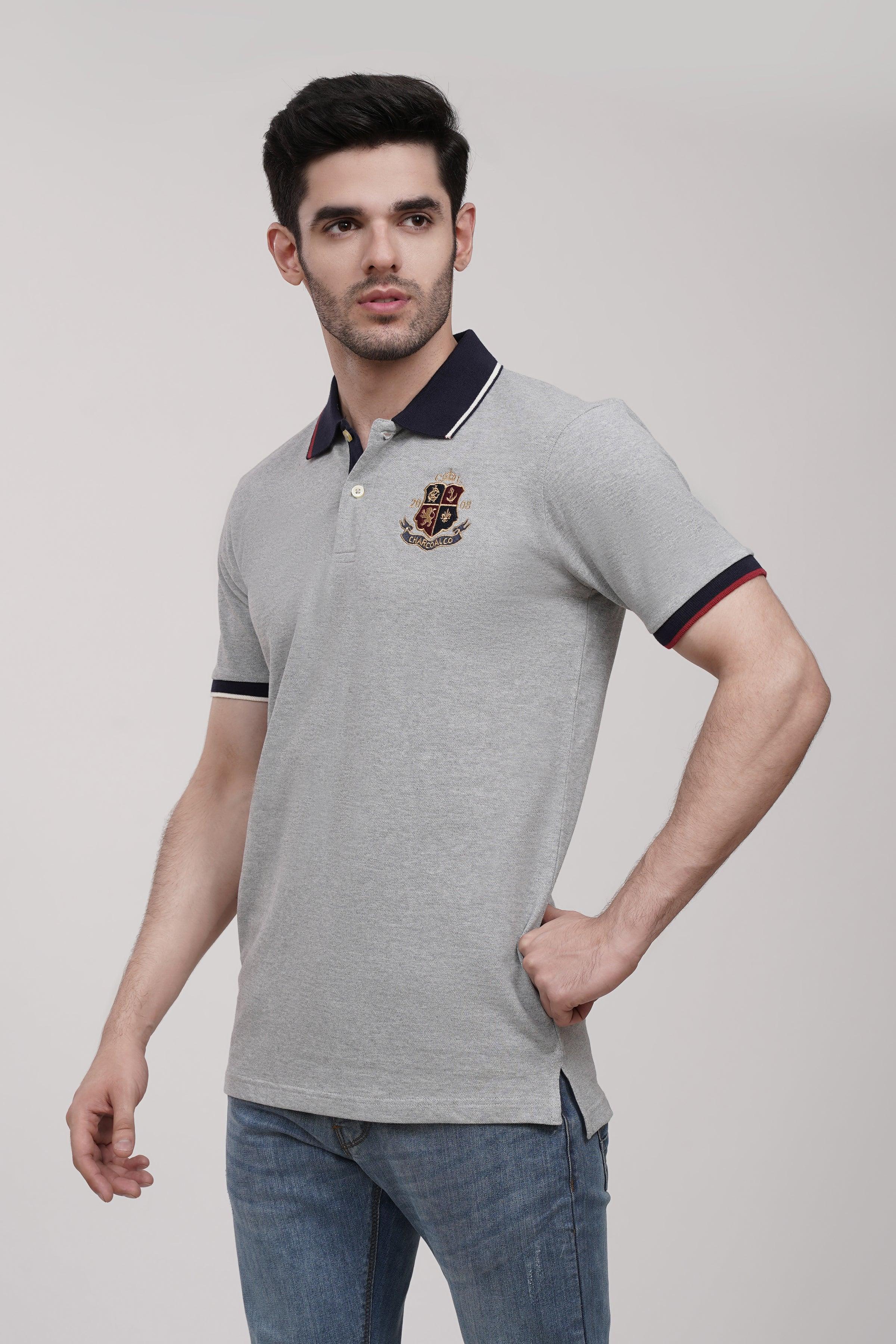 POLO SHIRT GREY - Image 3