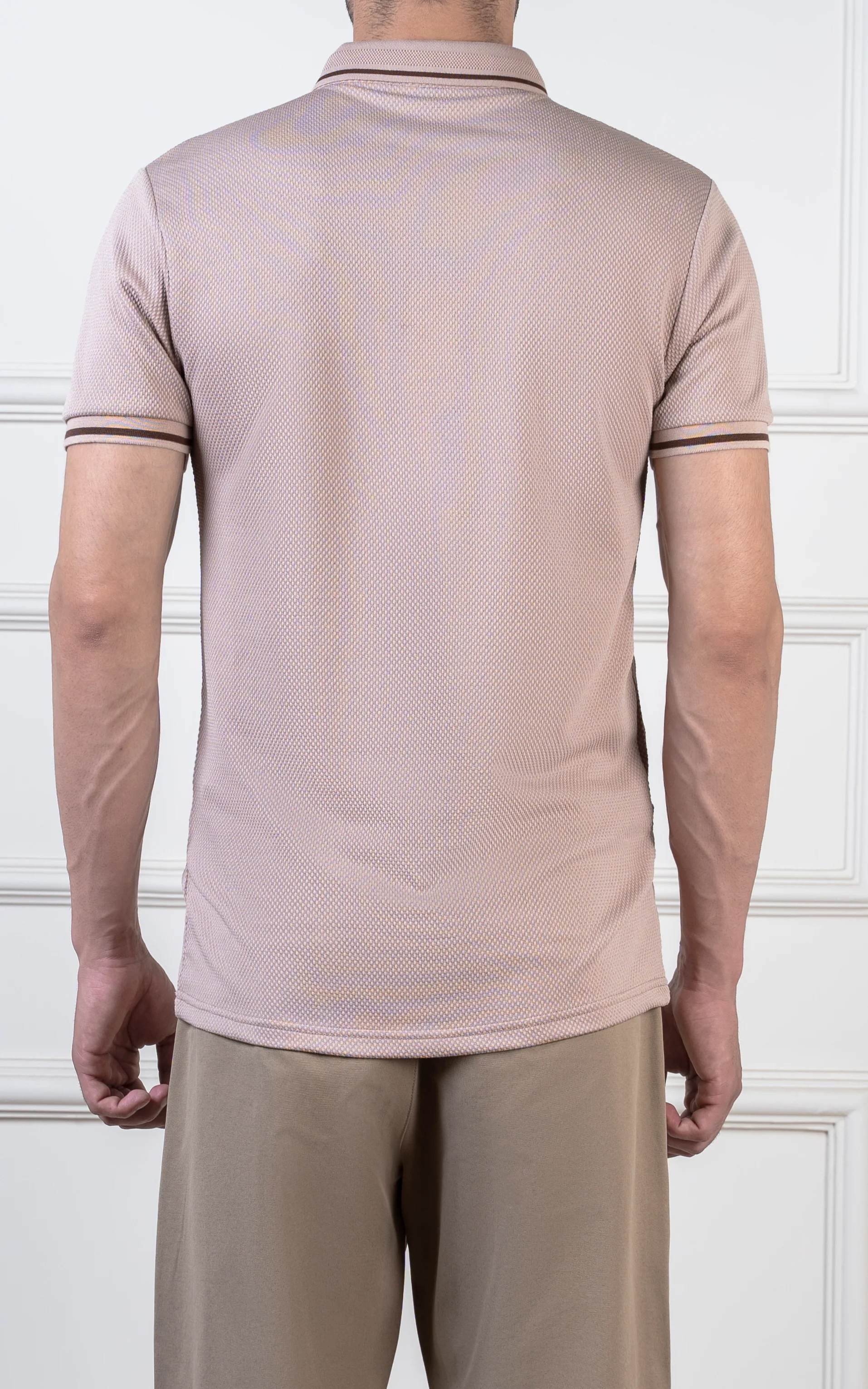 TIPPING COLLAR POLO LIGHT KHAKI - Image 5