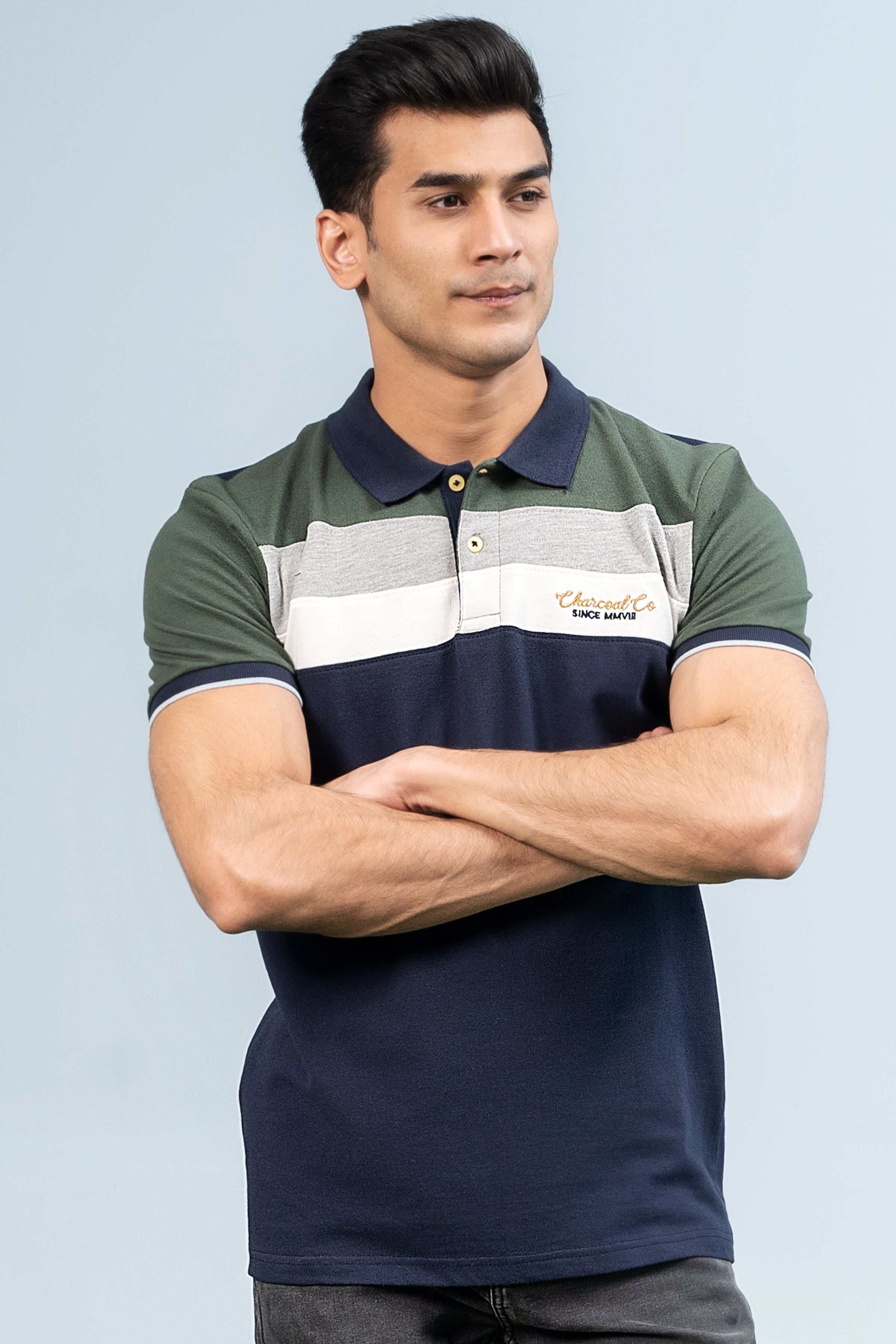 FASHION POLO NAVY GREEN - Image 2