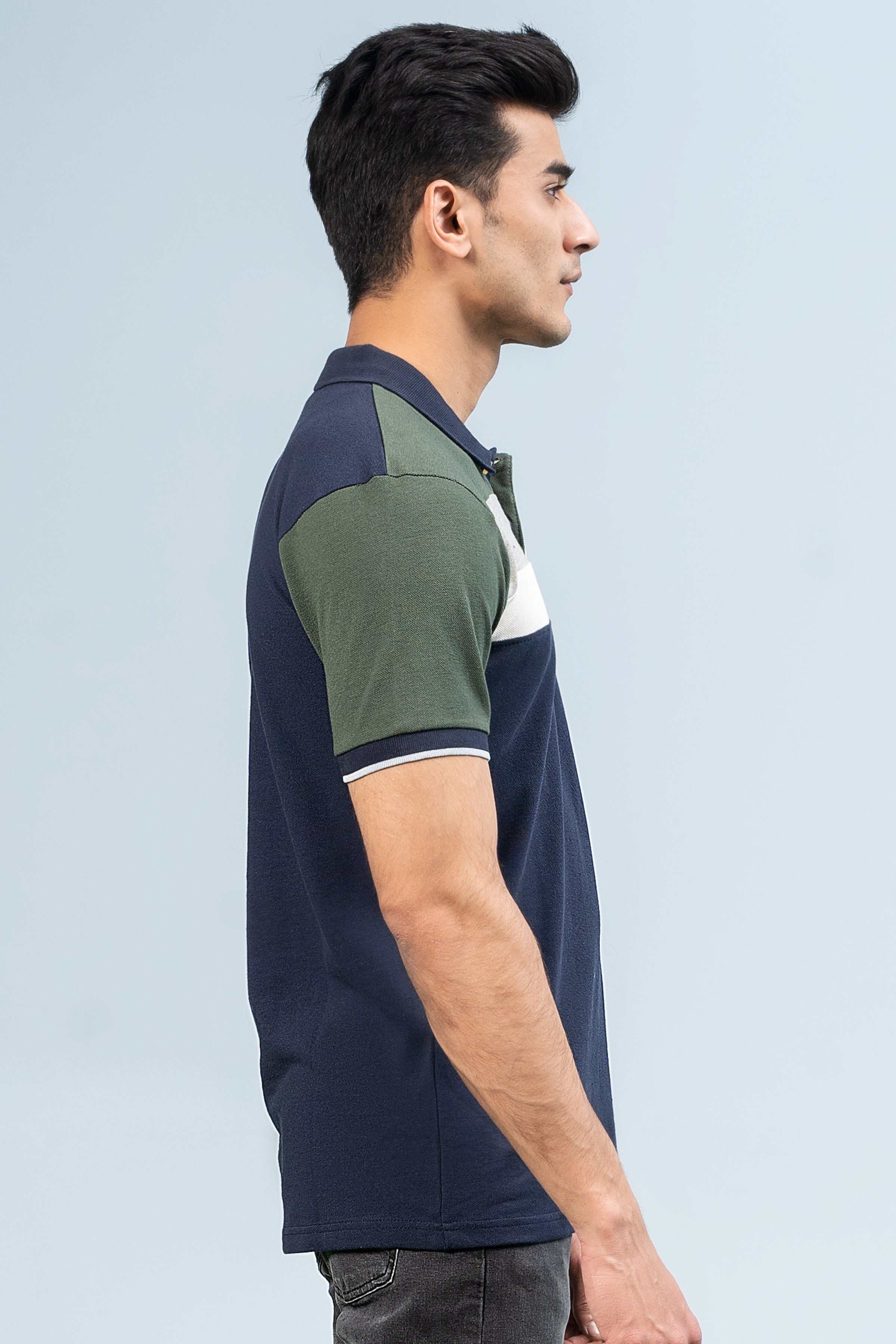 FASHION POLO NAVY GREEN - Image 3