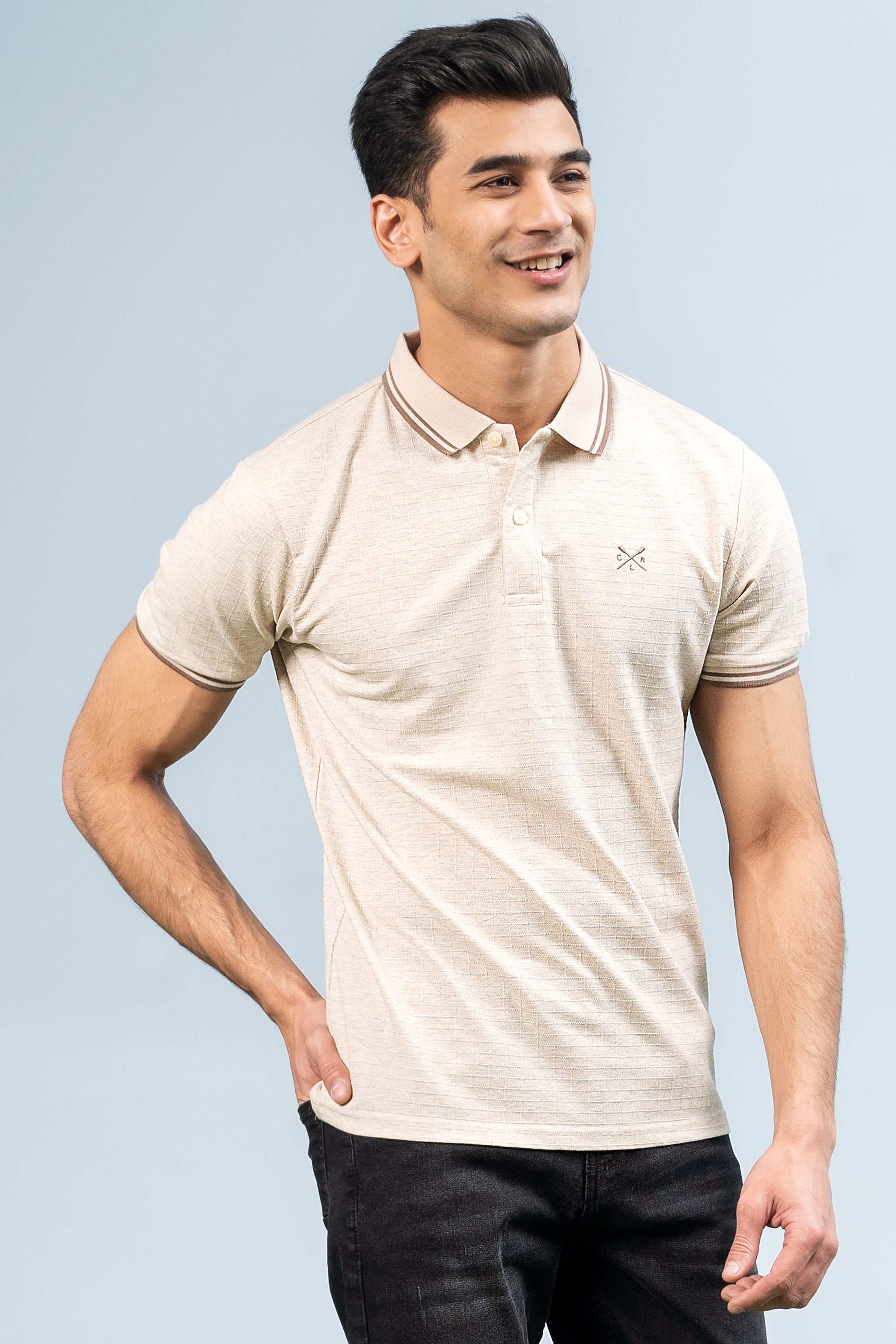 EXECUTIVE POLO OATMEAL - Image 2