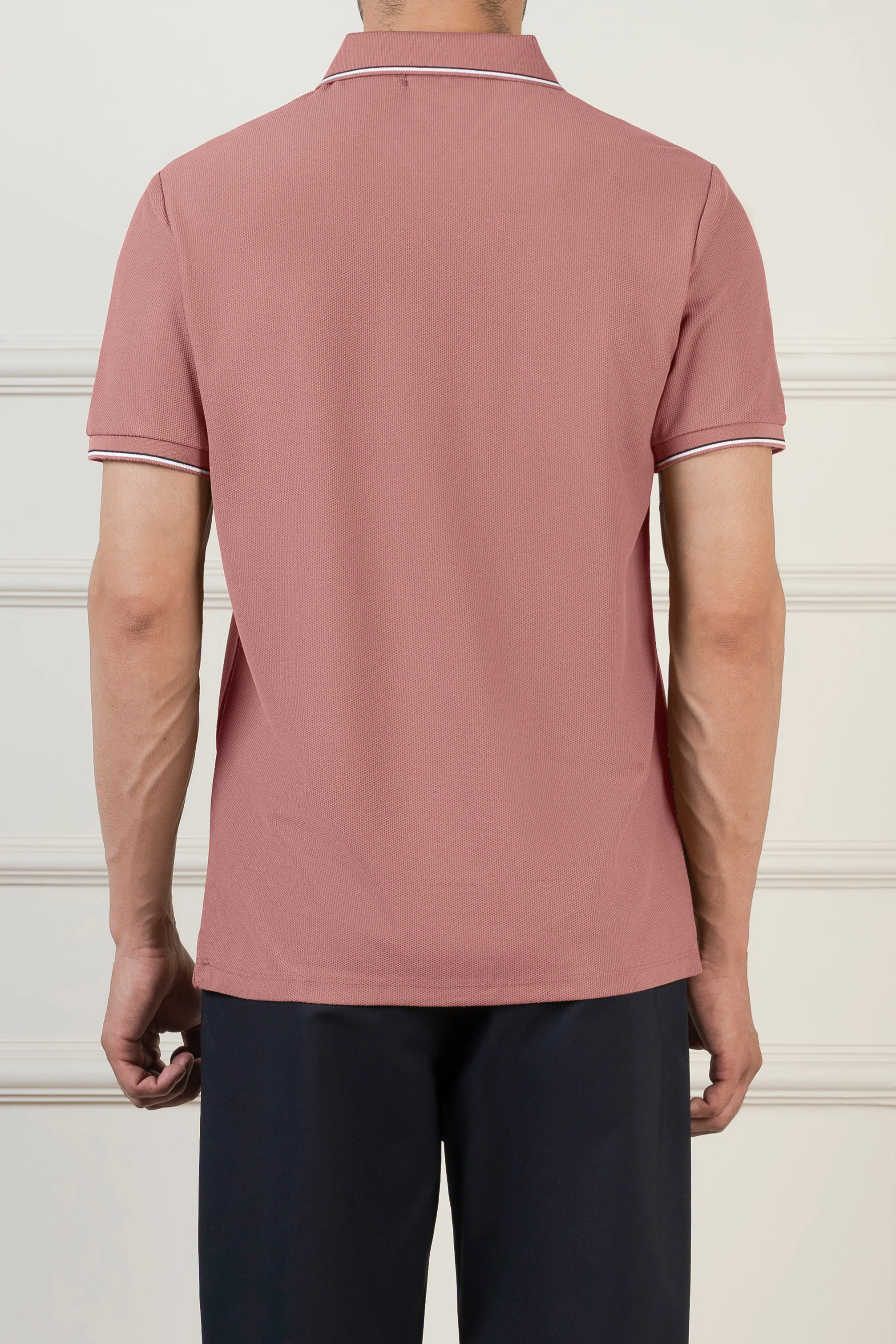 CLASSIC TIPPING POLO T PINK - Image 5