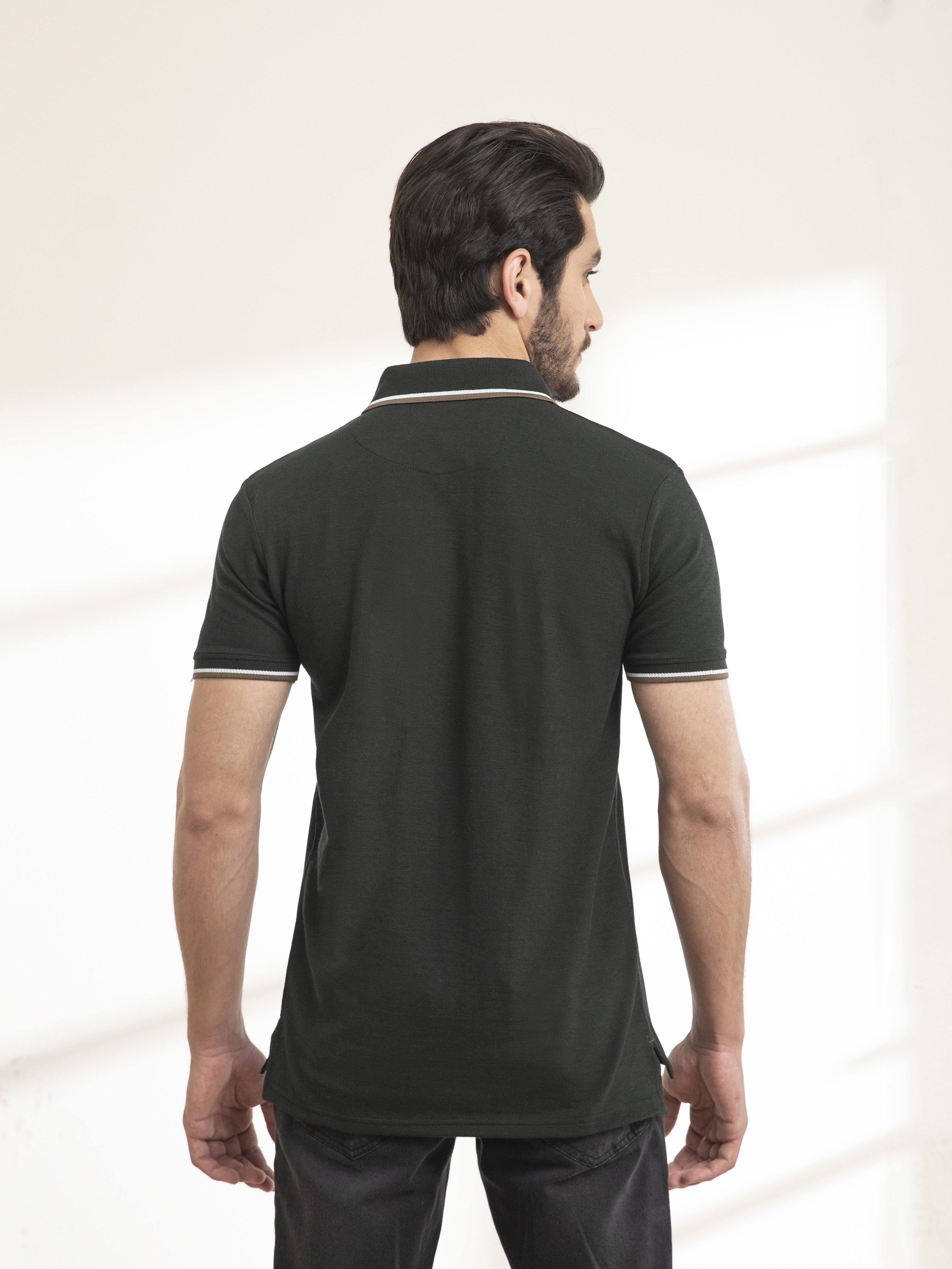POLO SHIRT TIPPING GREEN - Image 4