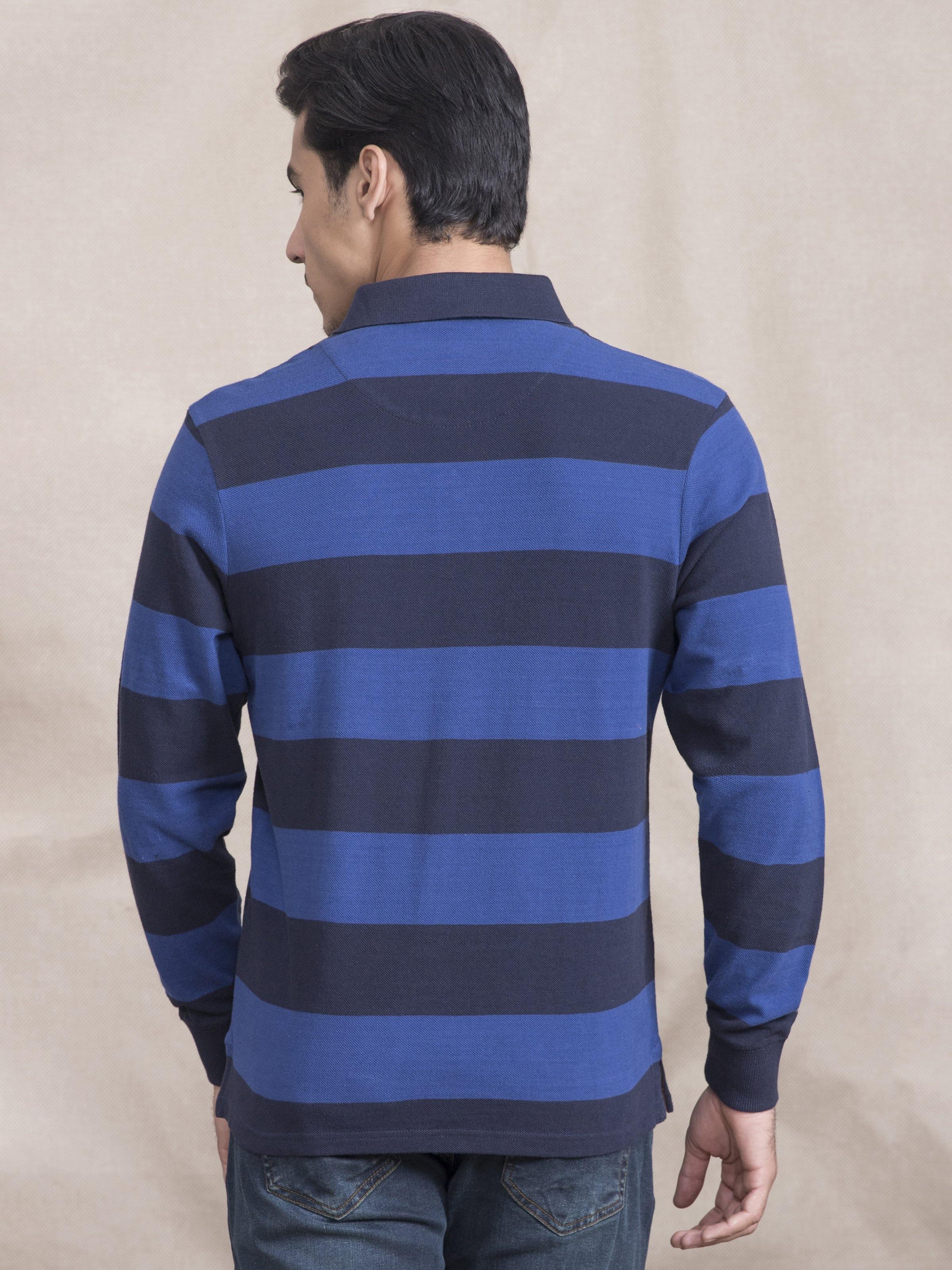 POLO SHIRT YARN/D FULL SLEEVE NAVY BLUE - Image 2