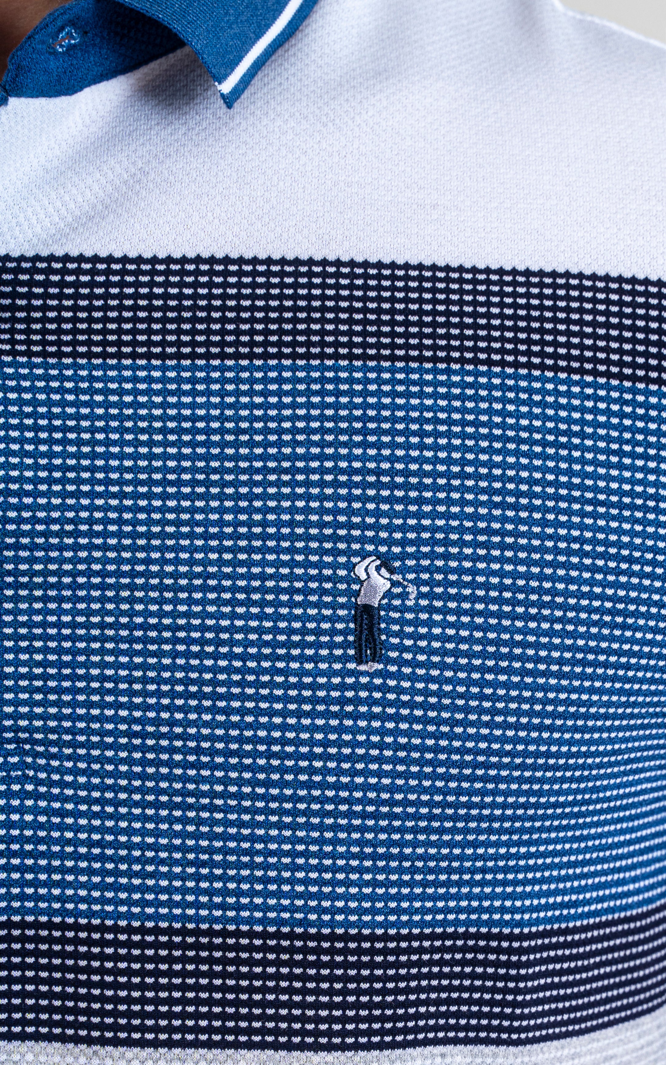 EXECUTIVE POLO WHITE BLUE - Image 3