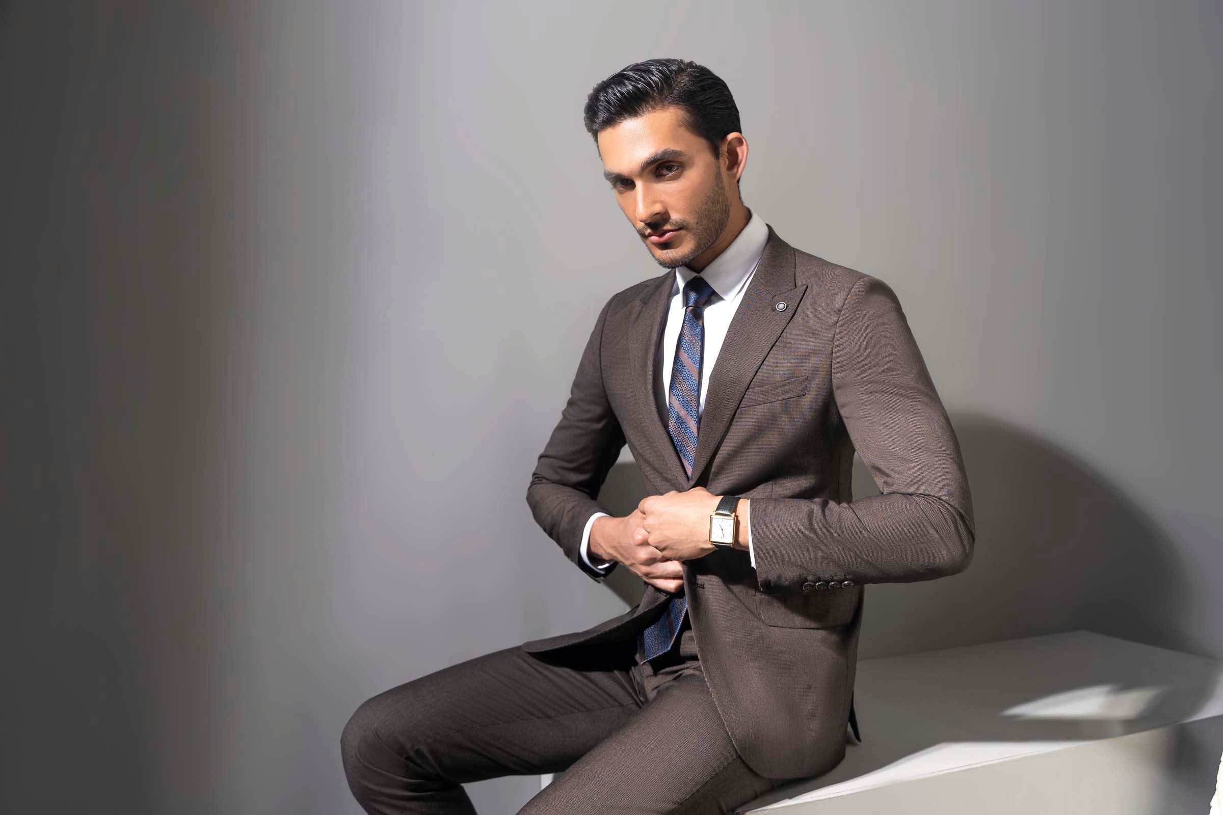 PREMIUM 2 PIECE SUIT BROWN - Image 7