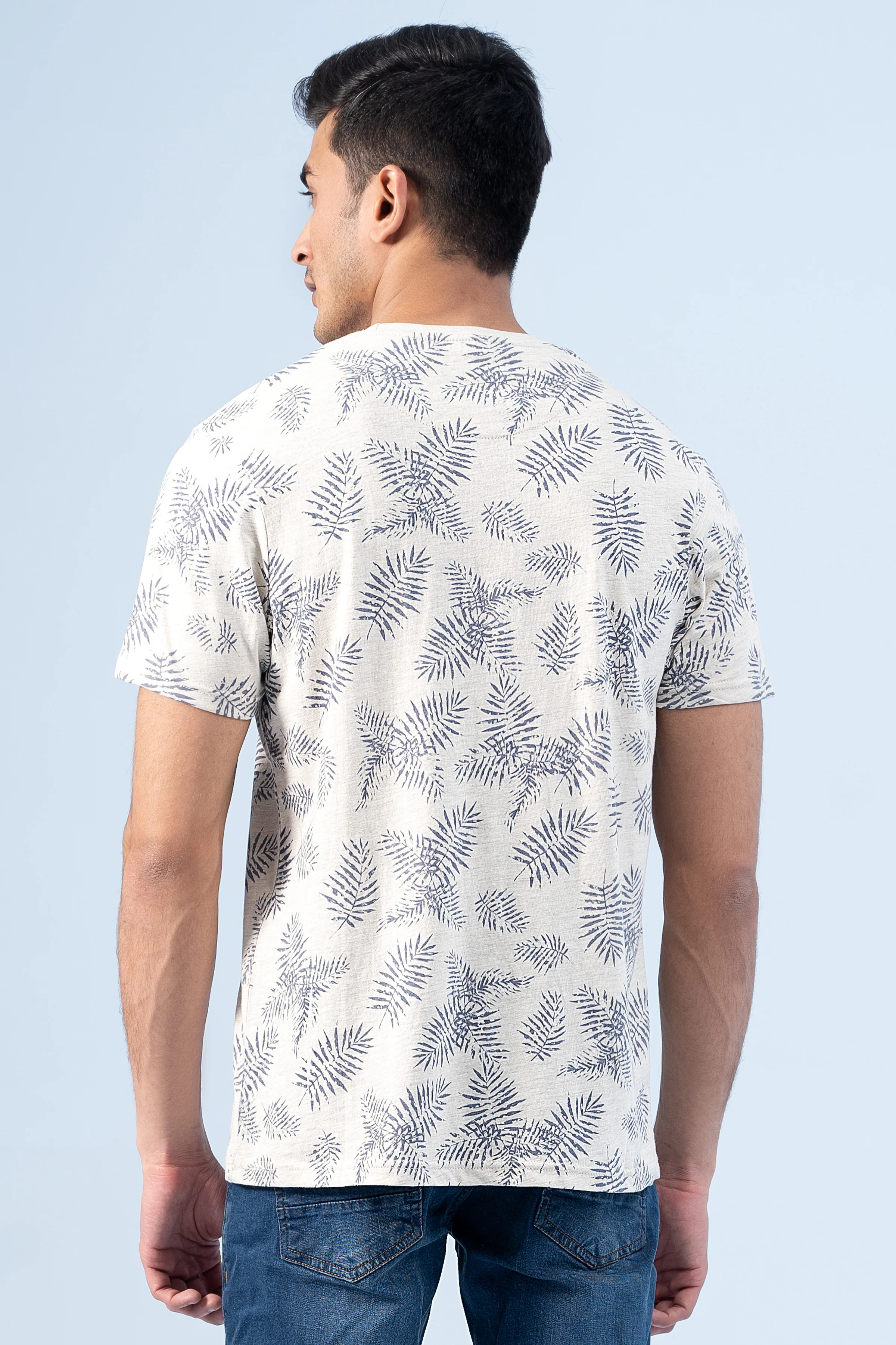 PRINTED T-SHIRT OFF WHITE NAVY - Image 4