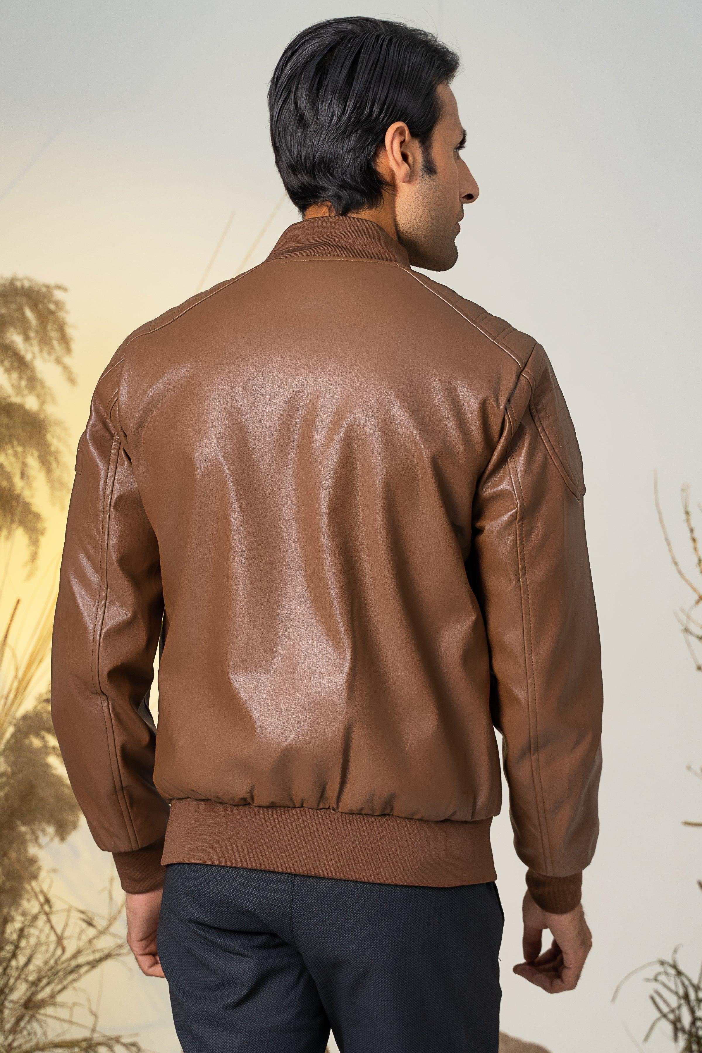 PU BOWSER JACKET COFFEE - Image 3