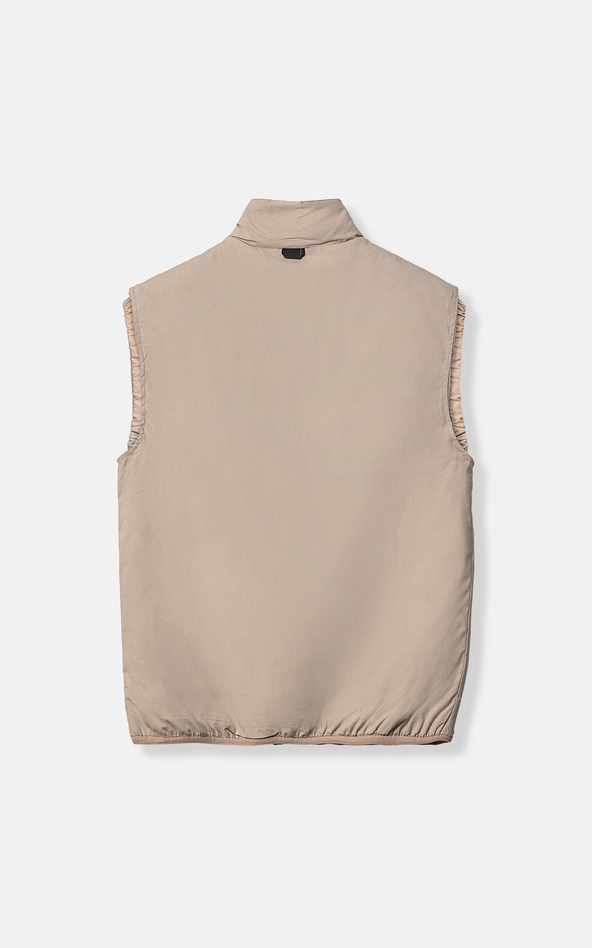 PUFFER SLEEVELESS JACKET LIGHT KHAKI - Image 3