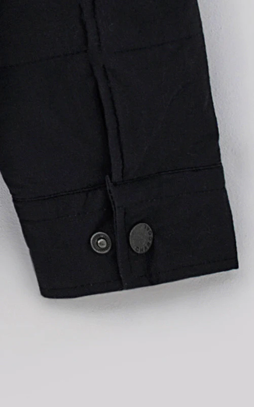 QUILTED FUR COLLAR JACKET BLACK - Image 4