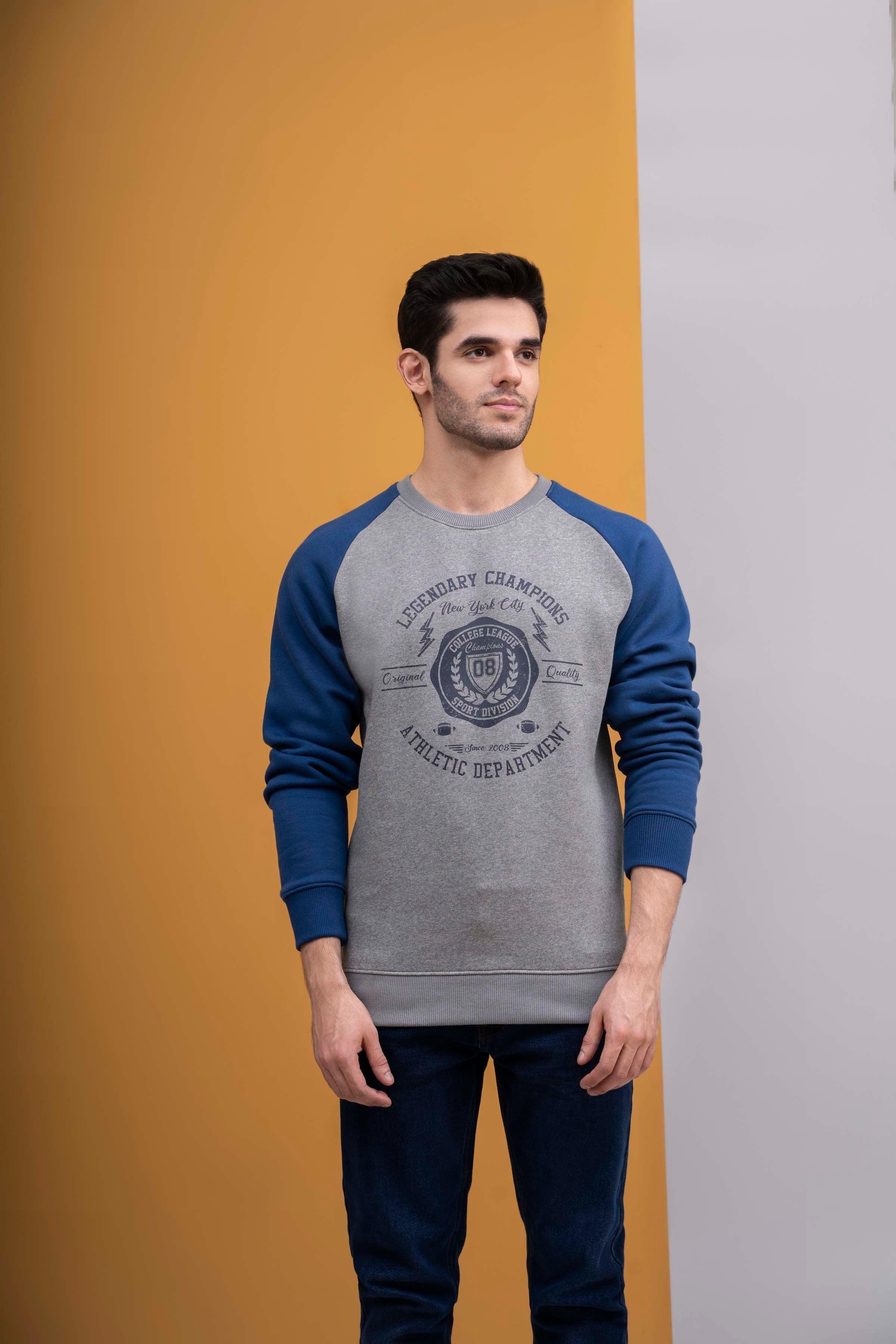 RAGLAN SLEEVES GREY BLUE - Image 2