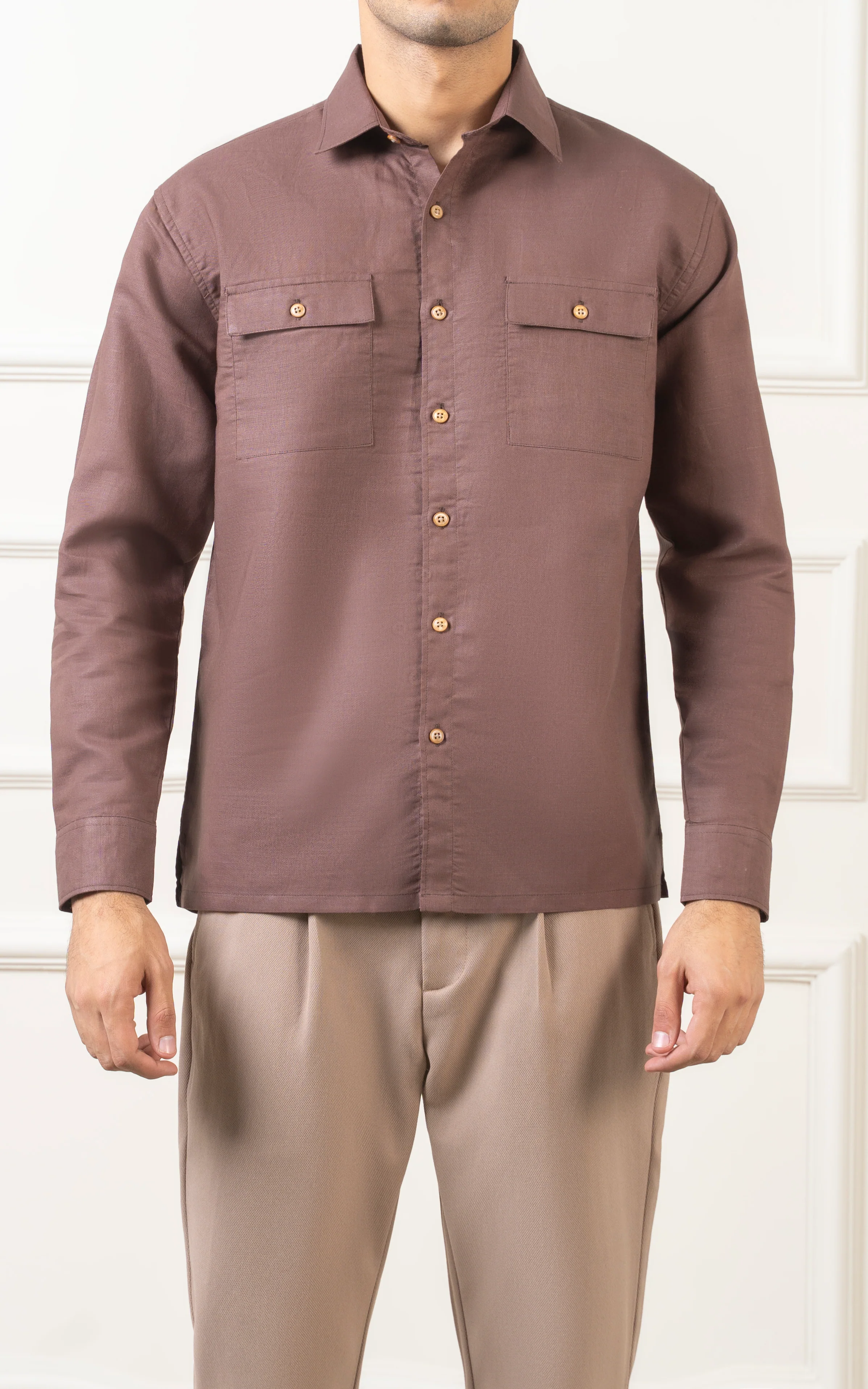 REGULAR COLLAR BROWN LINE