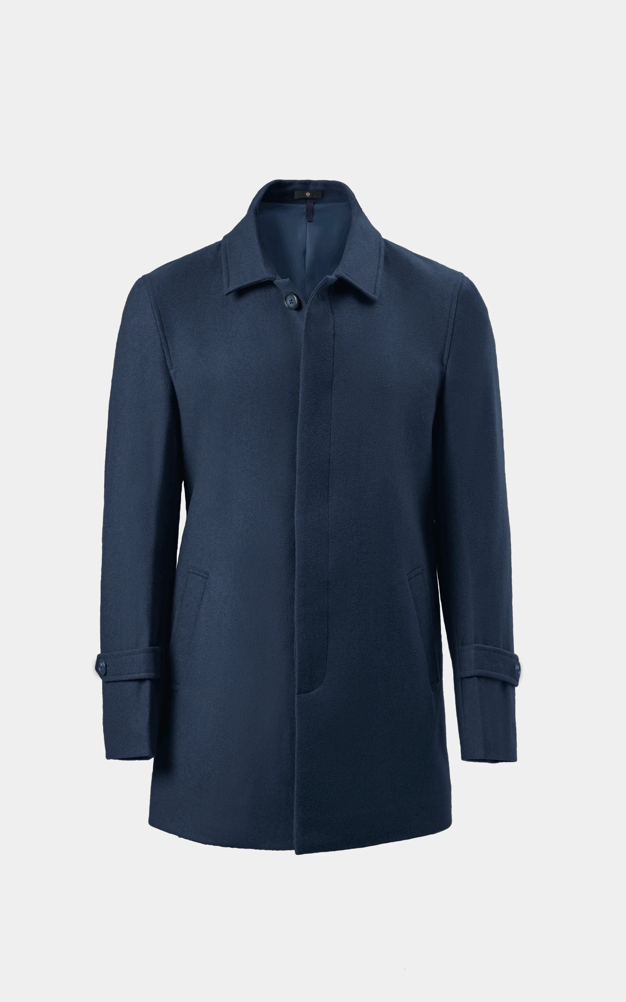 REGULAR COLLAR SMART FIT LONG COAT NAVY