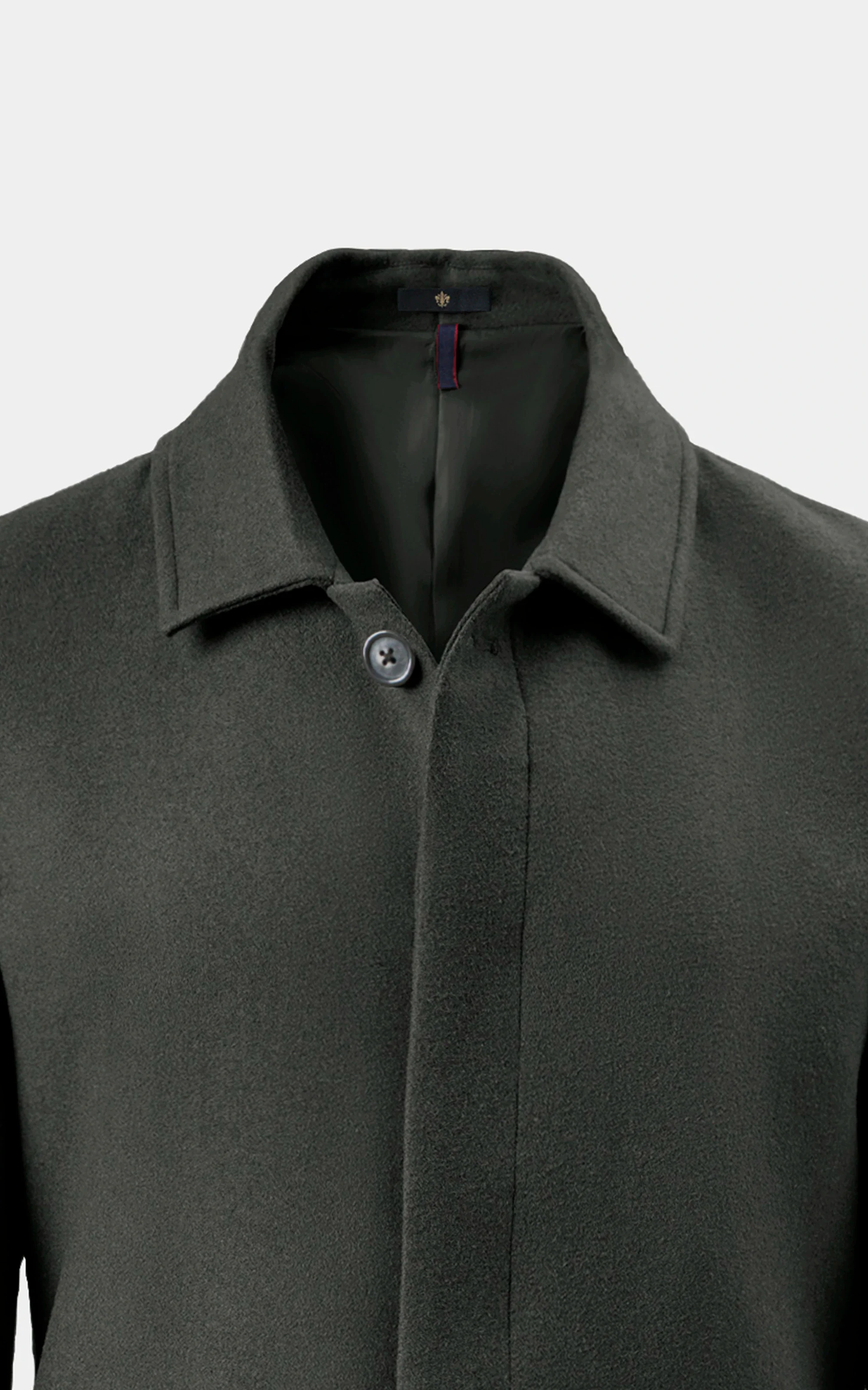 REGULAR COLLAR SMART FIT LONG COAT OLIVE - Image 2