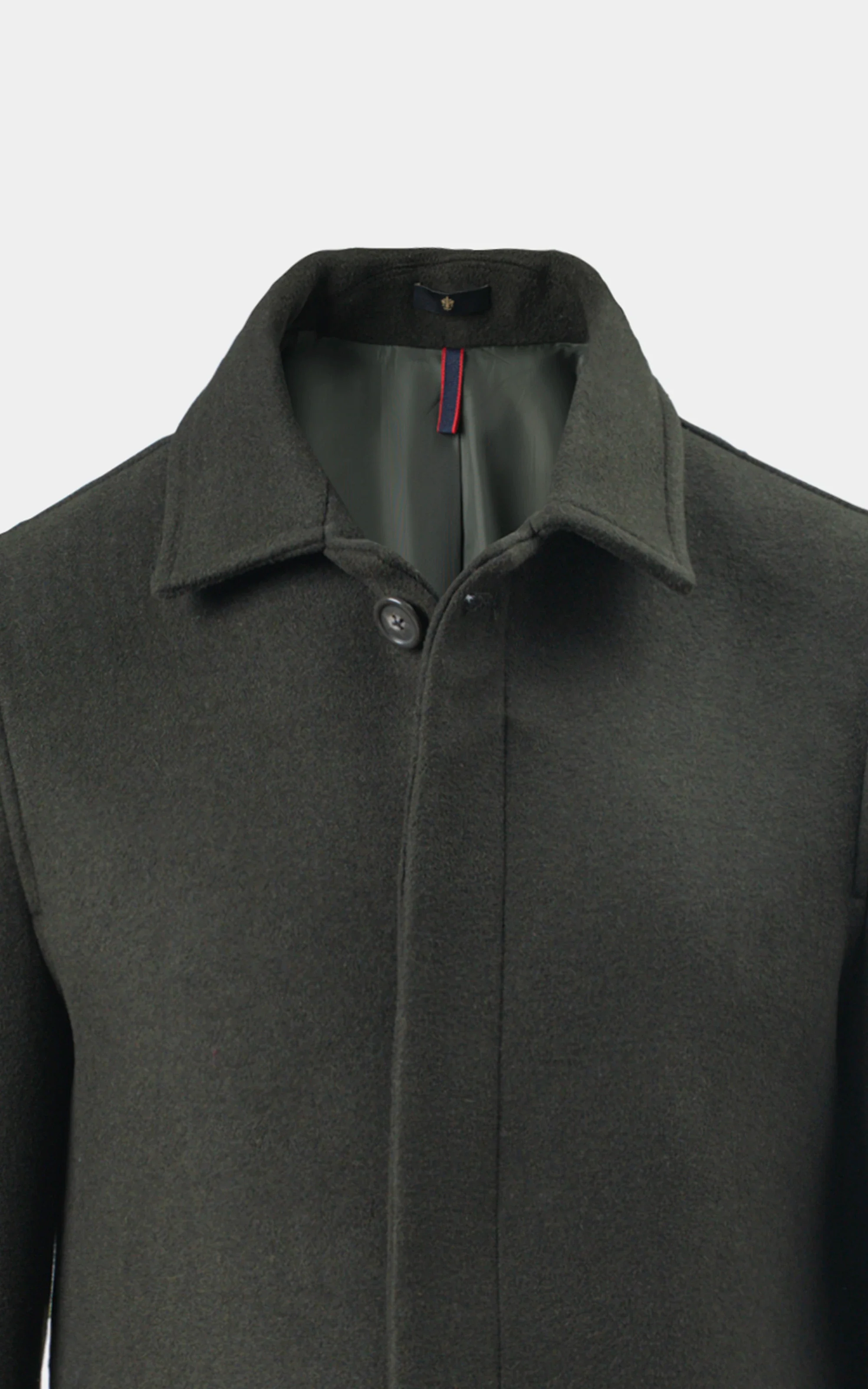REGULAR COLLAR SMART FIT LONG COAT OLIVE - Image 2