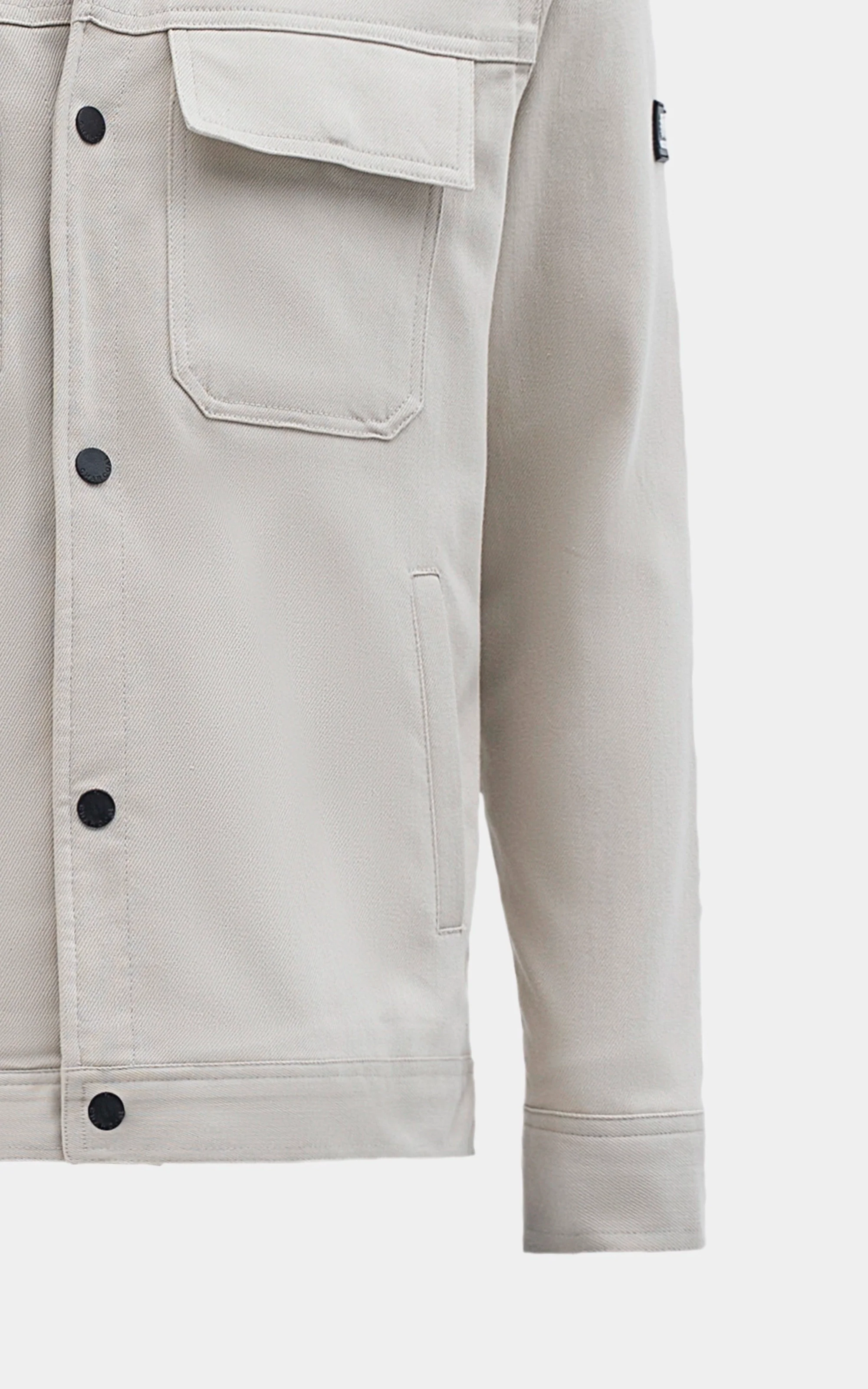REGULAR FIT FULLSLEEVE CAUSAL JACKET BEIGE - Image 3
