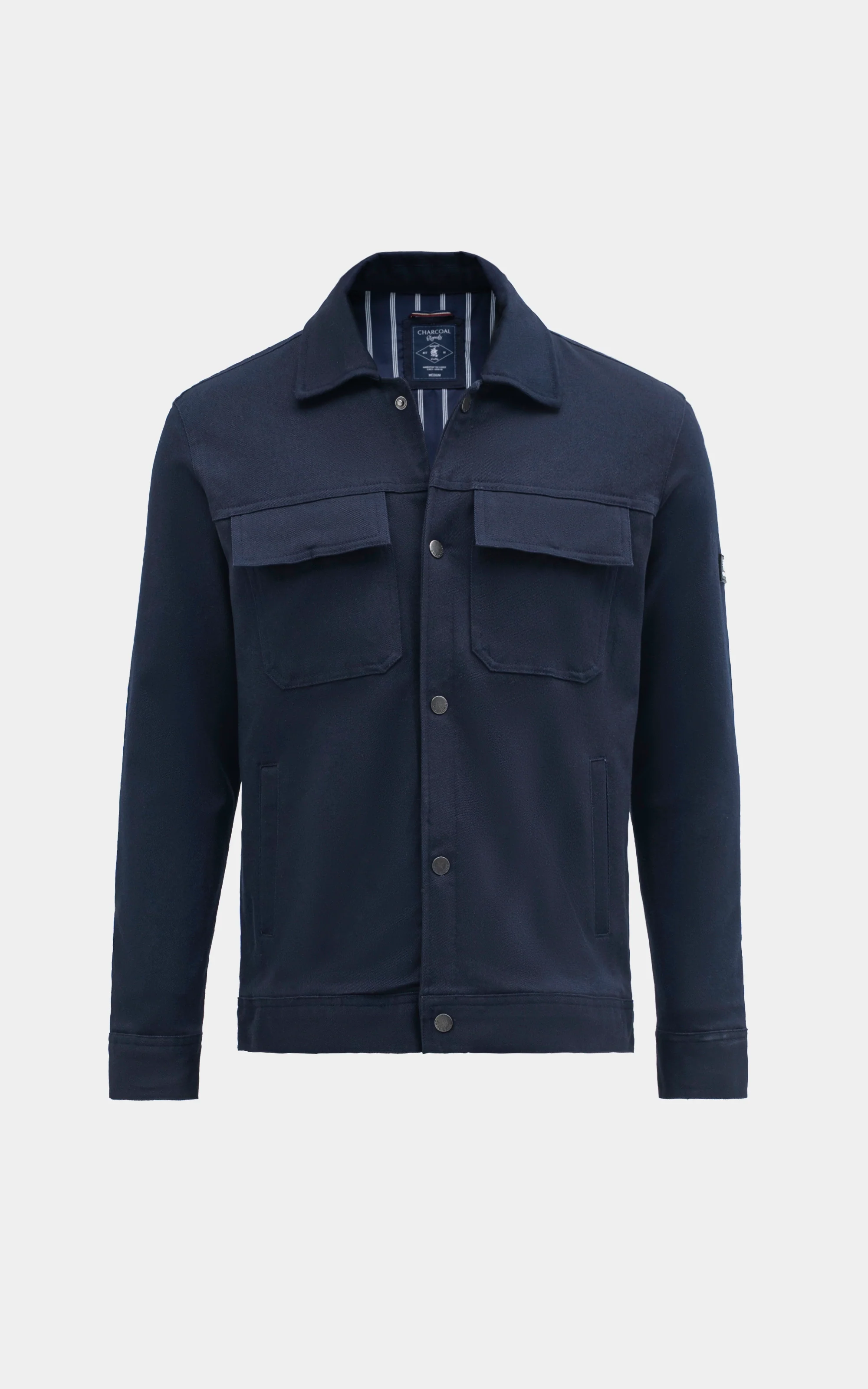 REGULAR FIT FULLSLEEVE CAUSAL JACKET NAVY
