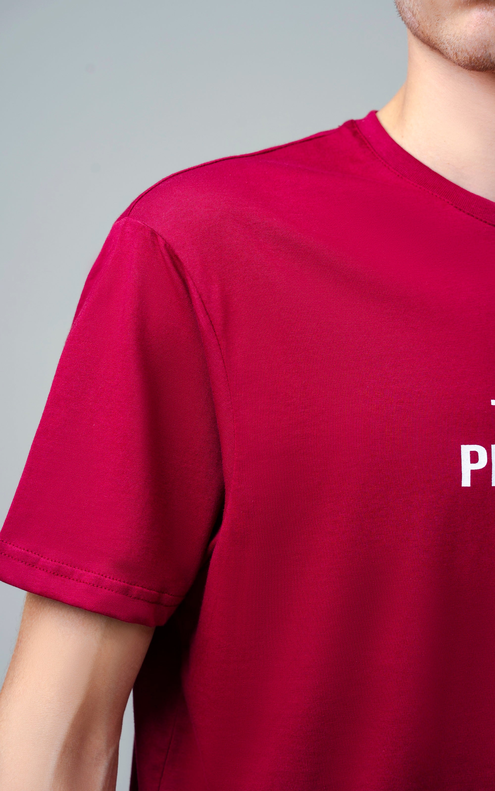 REGULAR FIT GRAPHIC T SHIRT MAROON - Image 5