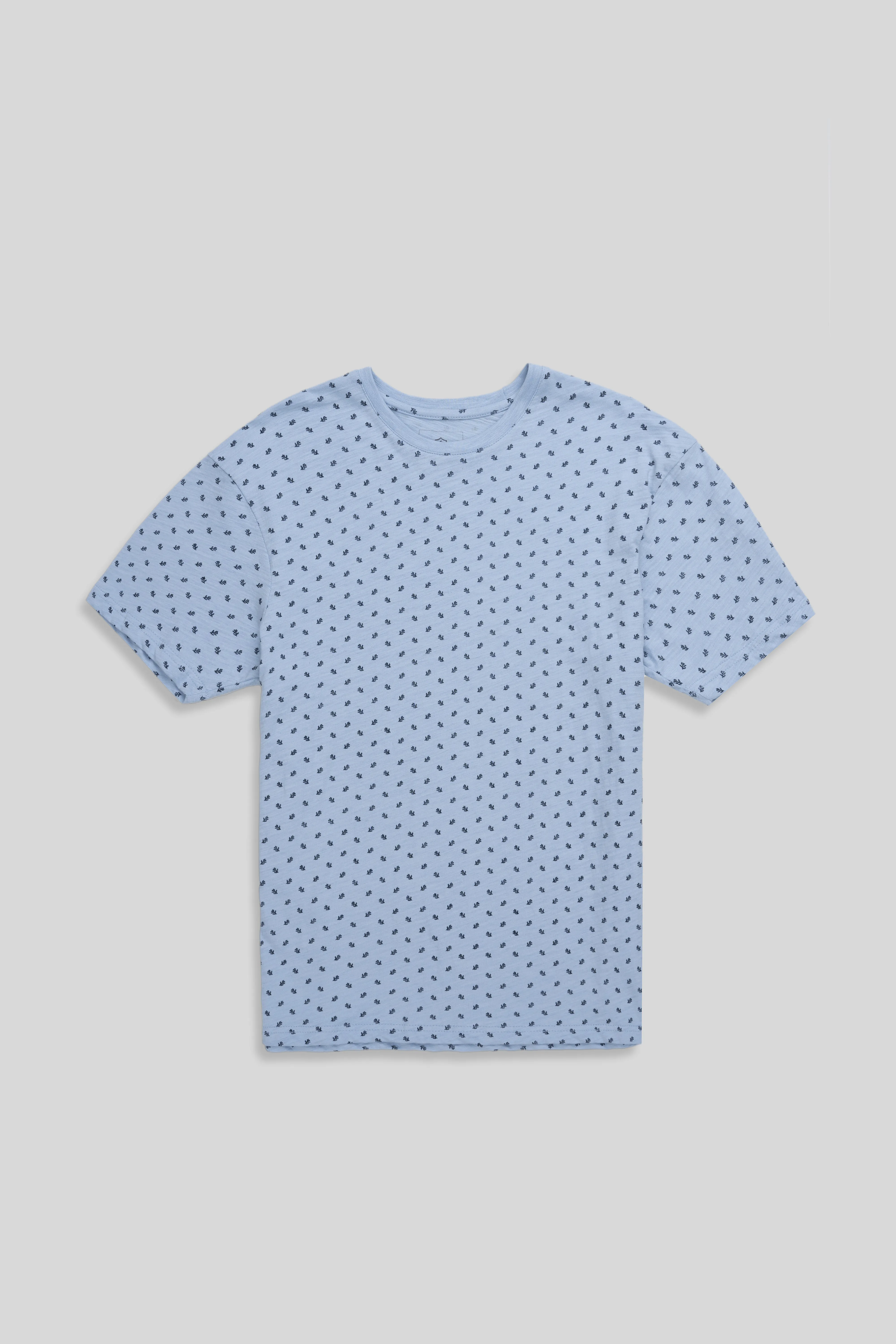 REGULAR FIT PRINTED T SHIRT SKY BLUE - Image 8