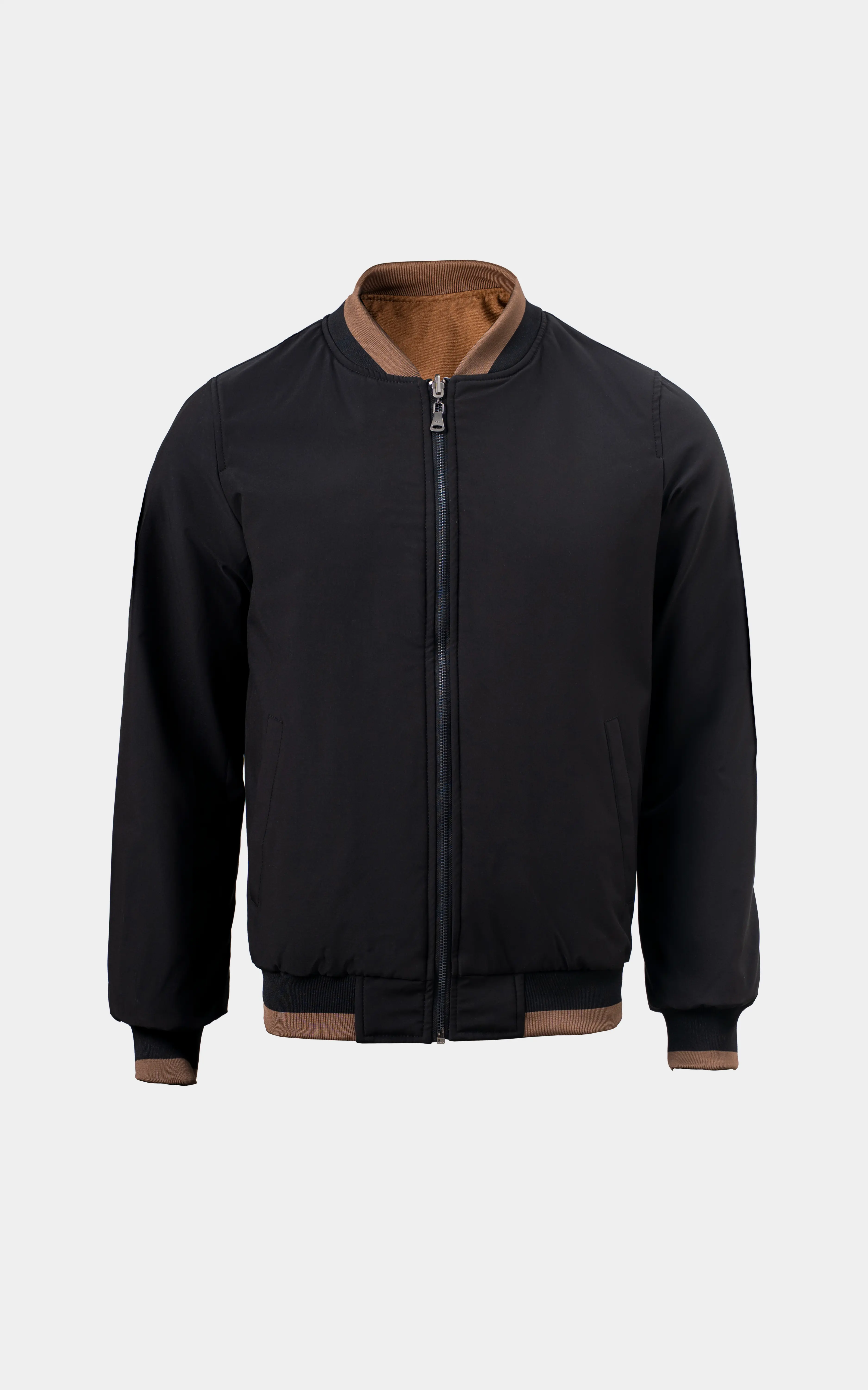 REVERSIBLE BOMBER JACKET BROWN - Image 5