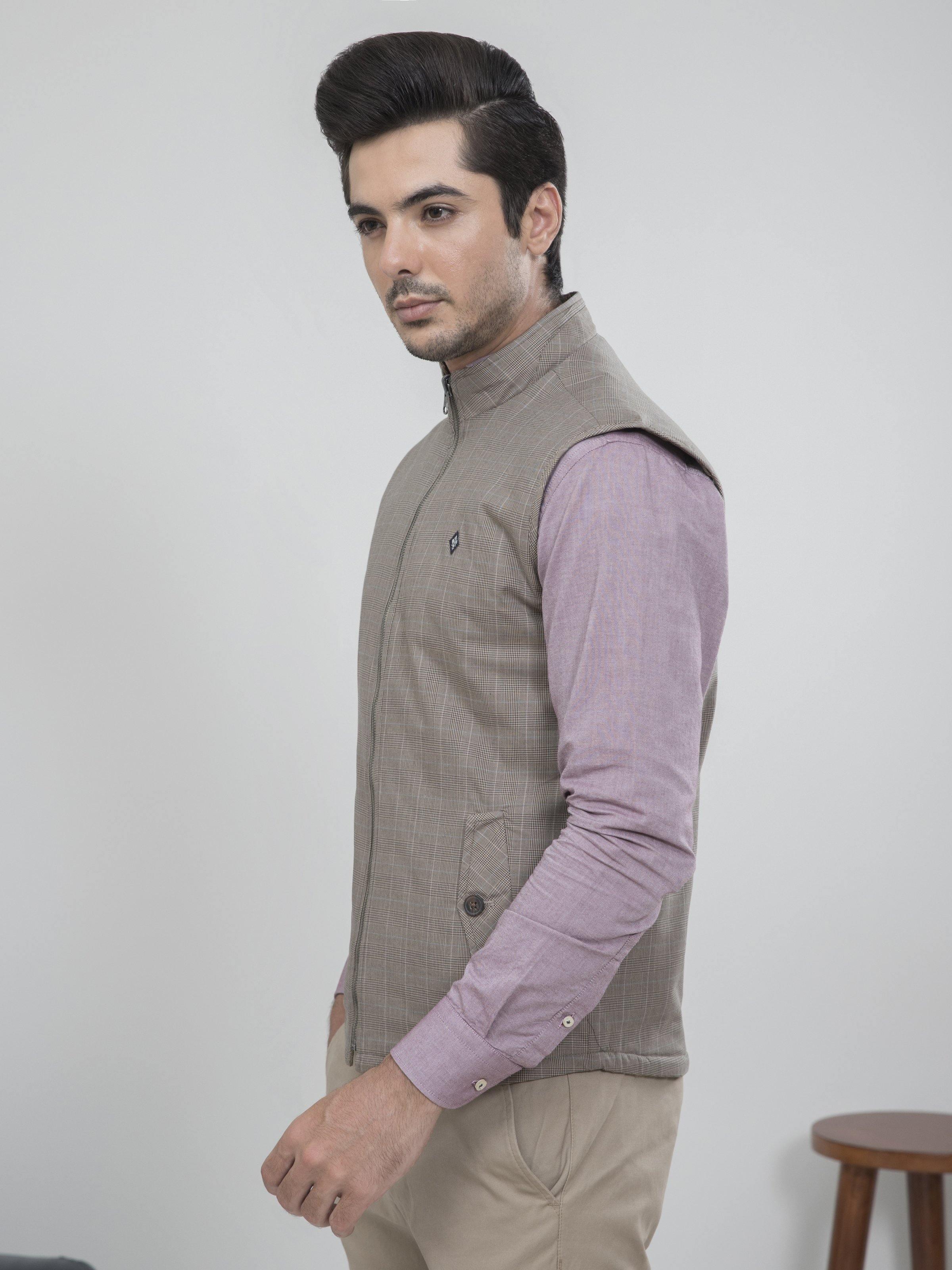 REVERSIBLE SLEEVELESS KHAKI GREY - Image 5