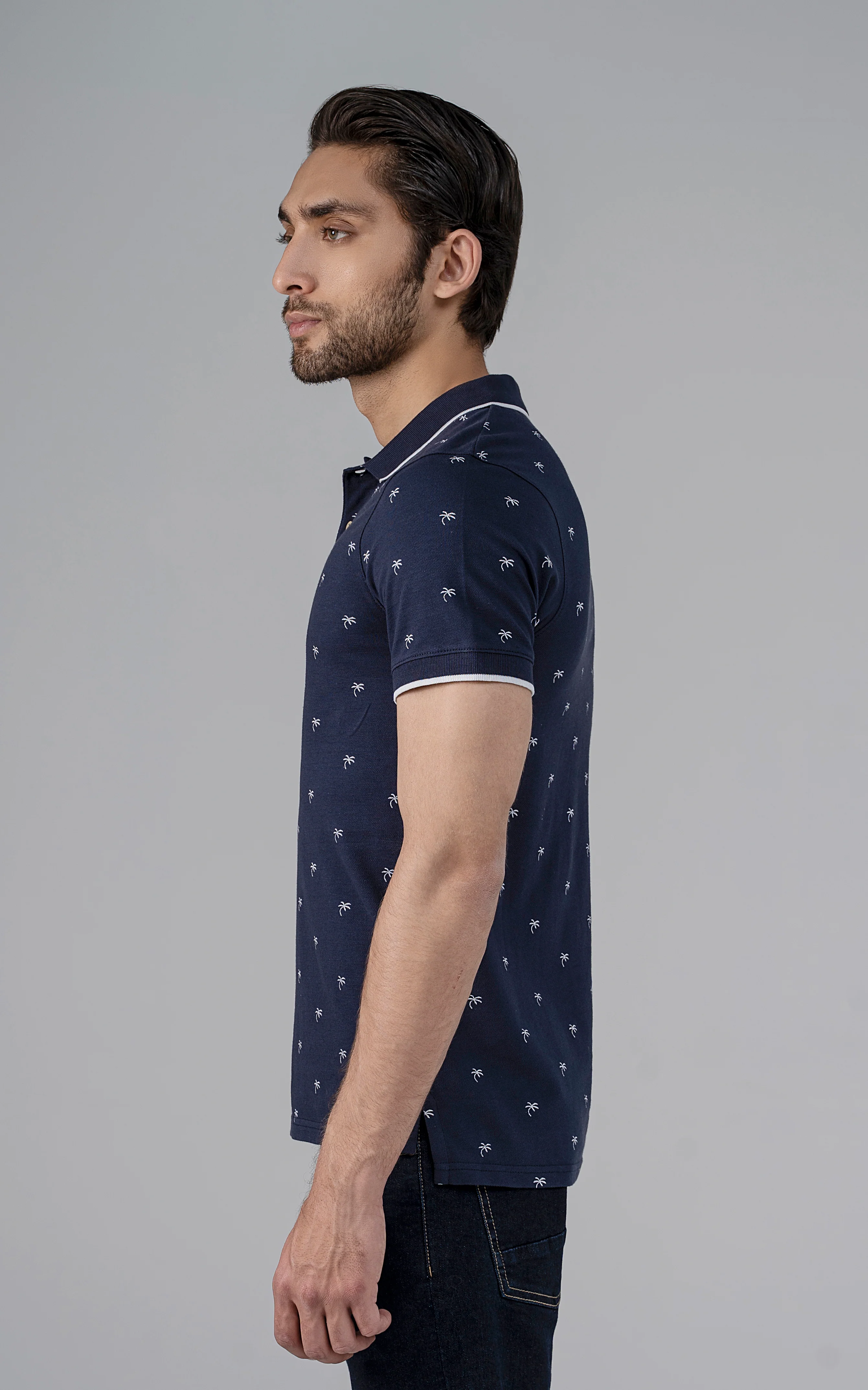 ROTARY PRINT POLO NAVY - Image 3