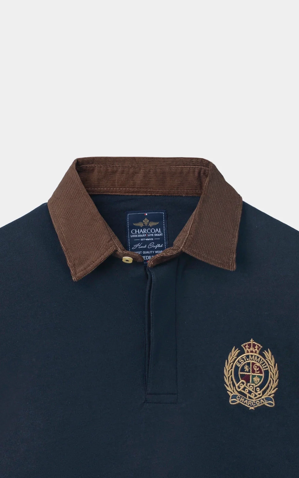 RUGBY COLLAR SWEAT SHIRT NAVY - Image 3