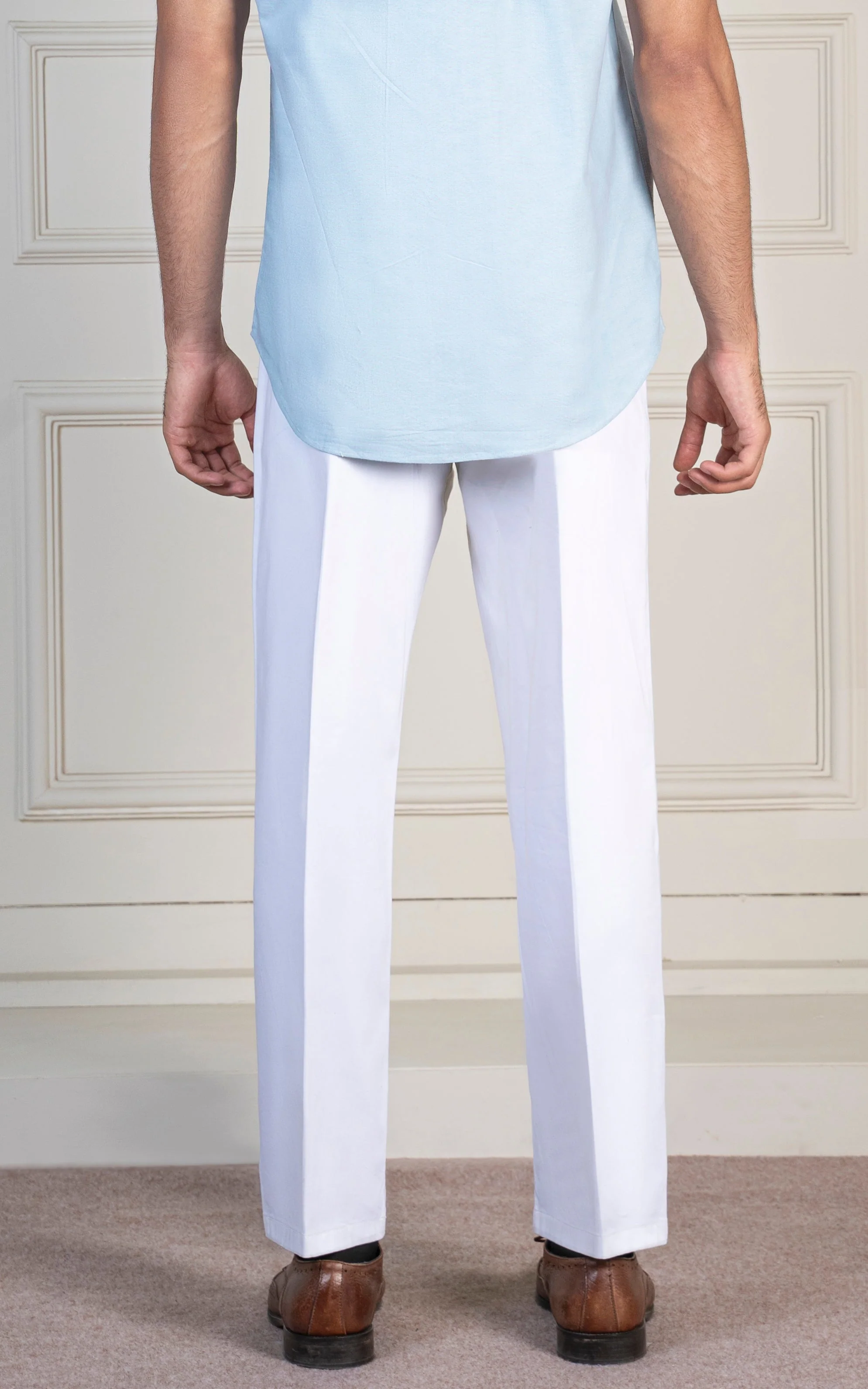 SATIN LOOSE FIT PANT WHITE - Image 9