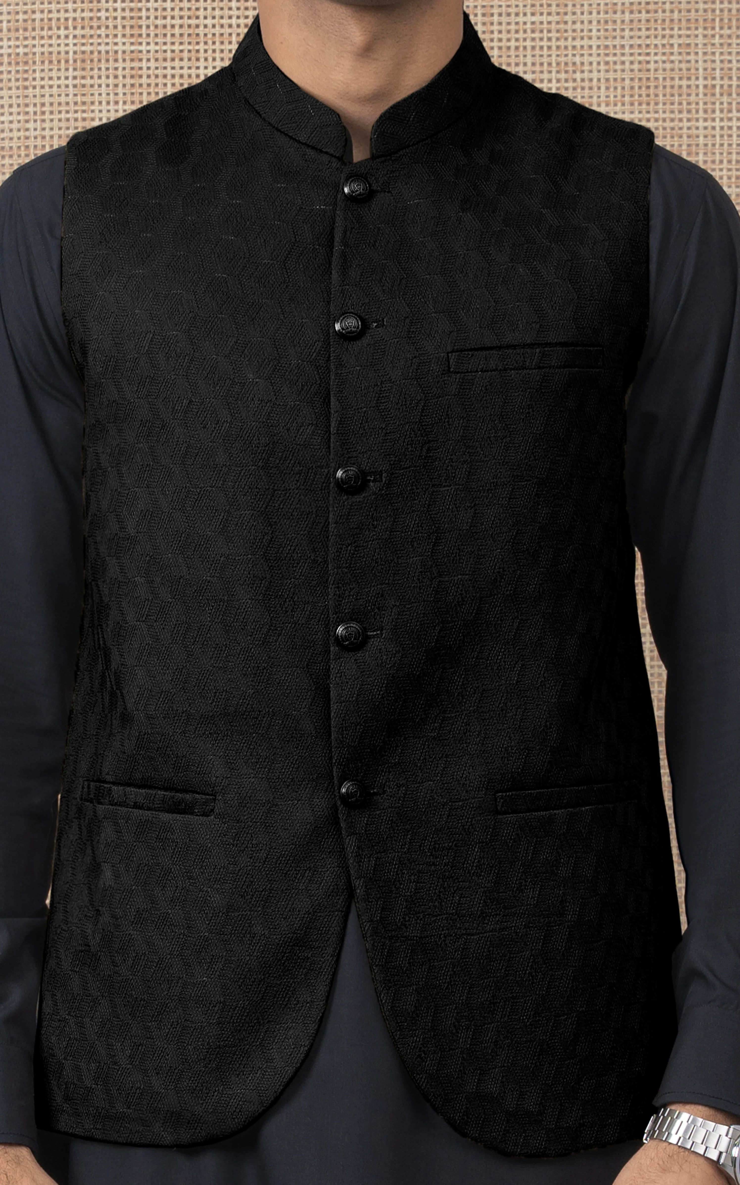 SCHIFFLI EMBROIDERED W/C -SIGNATURE COLLECTION BLACK - Image 3