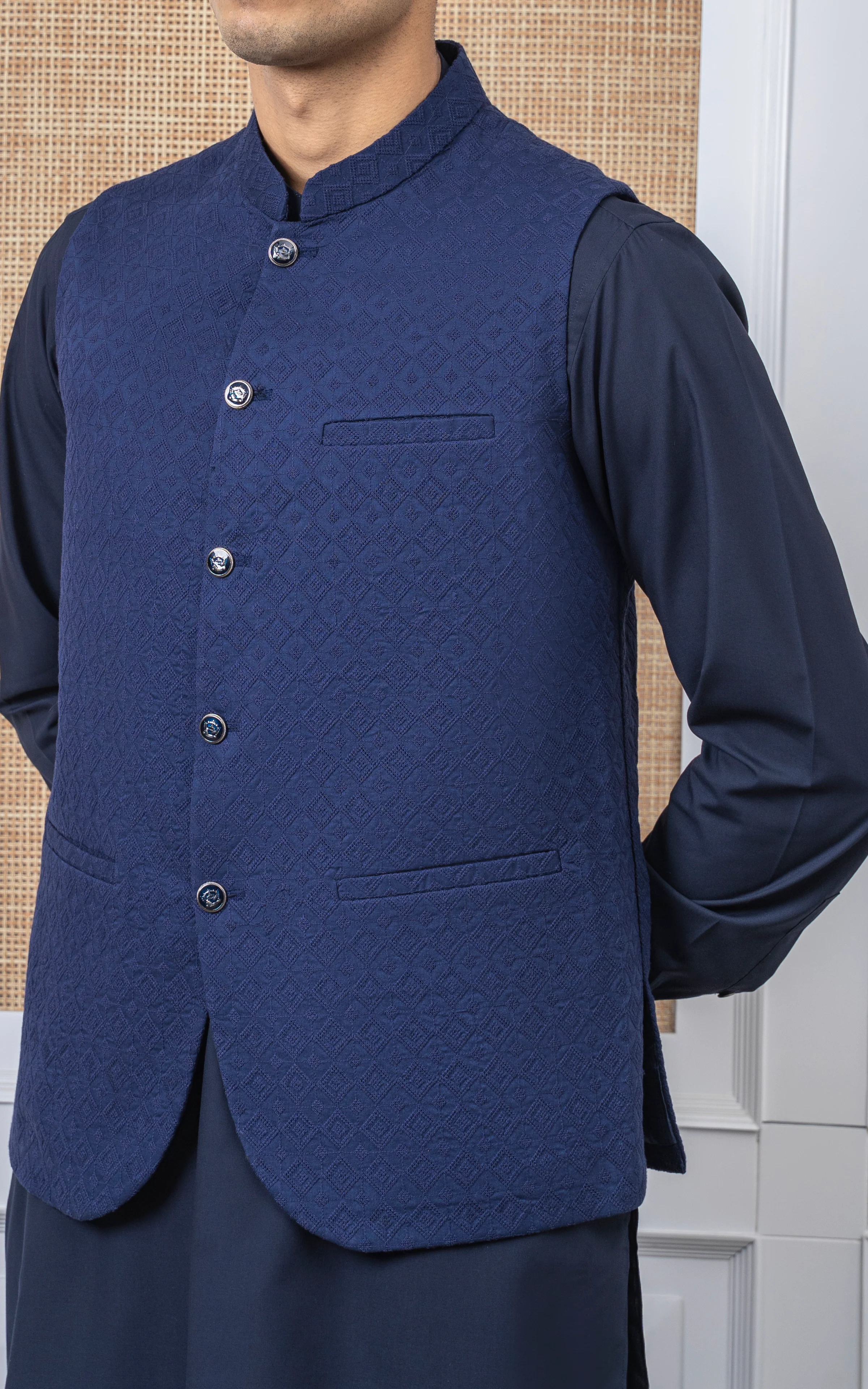 SCHIFFLI EMBROIDERED W/C -SIGNATURE COLLECTION BLUE - Image 5