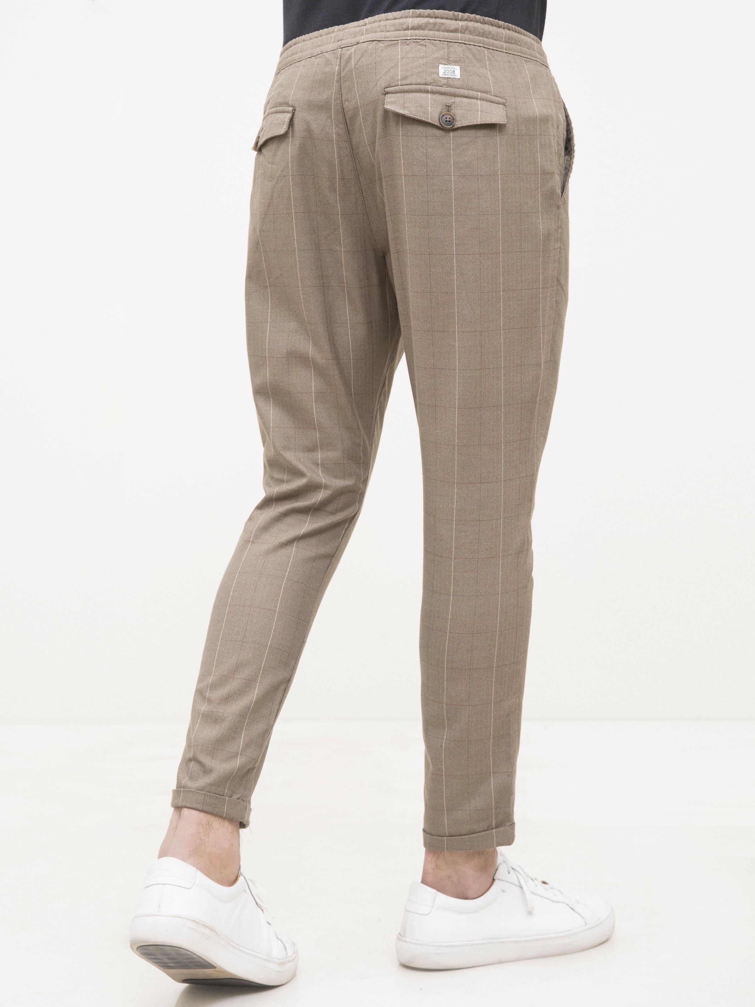 SELF LINING CASUAL TROUSER DARK KHAKI - Image 3