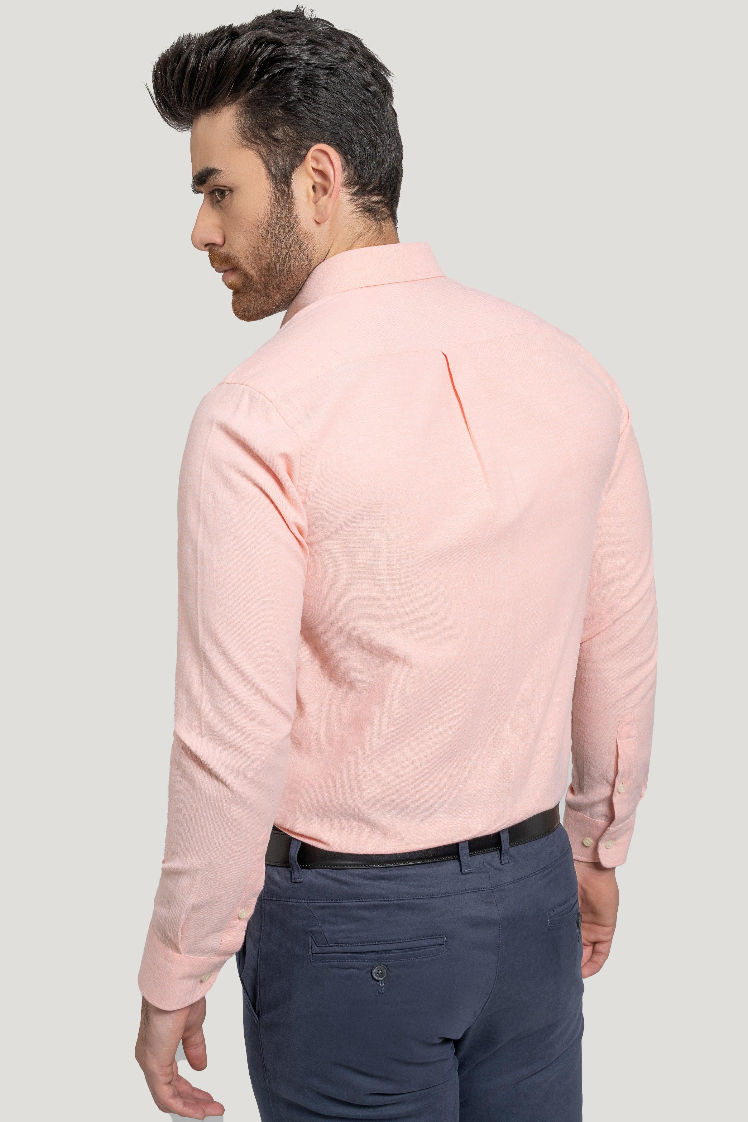 SEMI CASUAL OXFORD PEACH SHIRT - Image 5