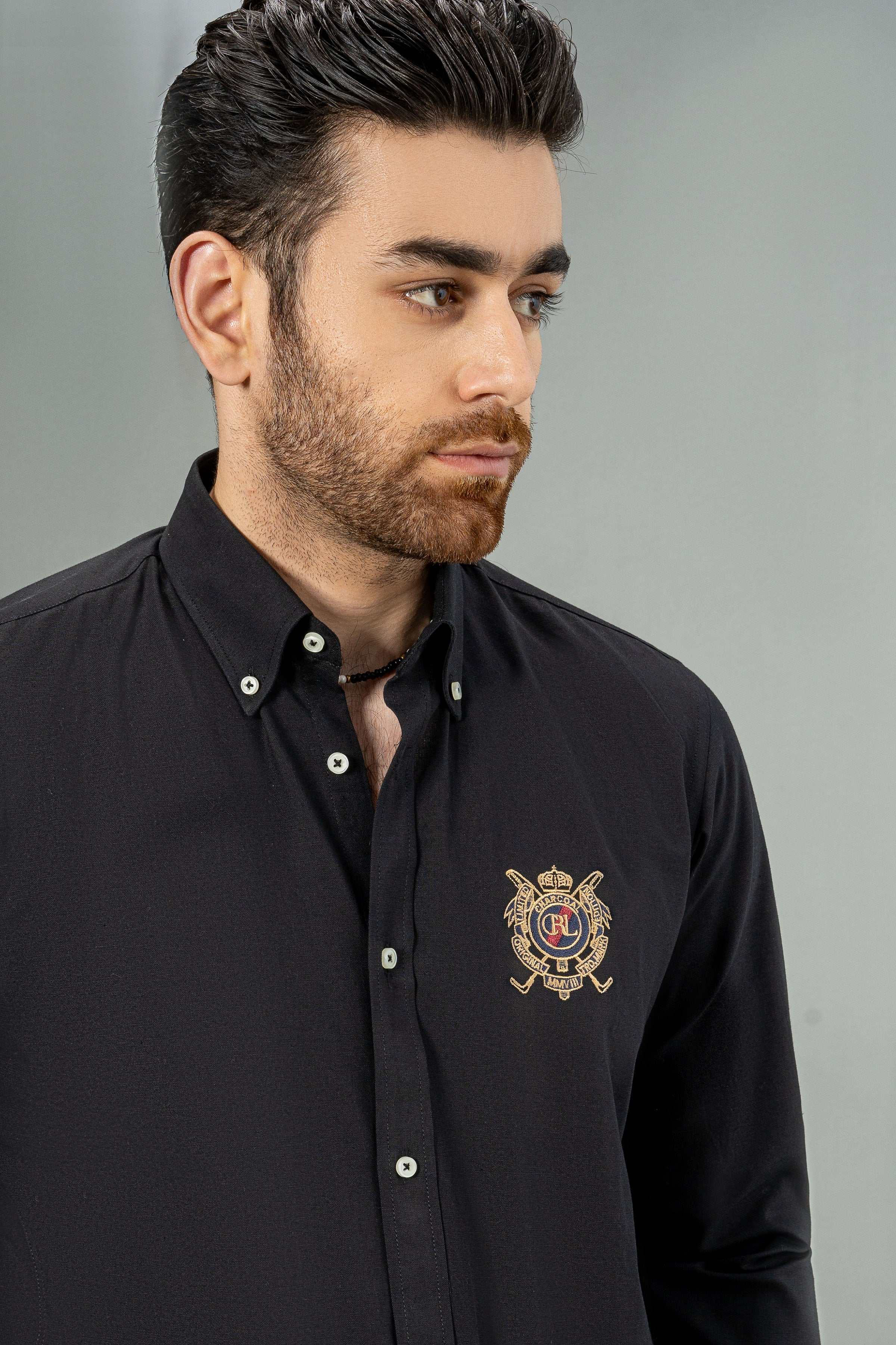 SEMI CASUAL SHIRT BLACK - Image 4