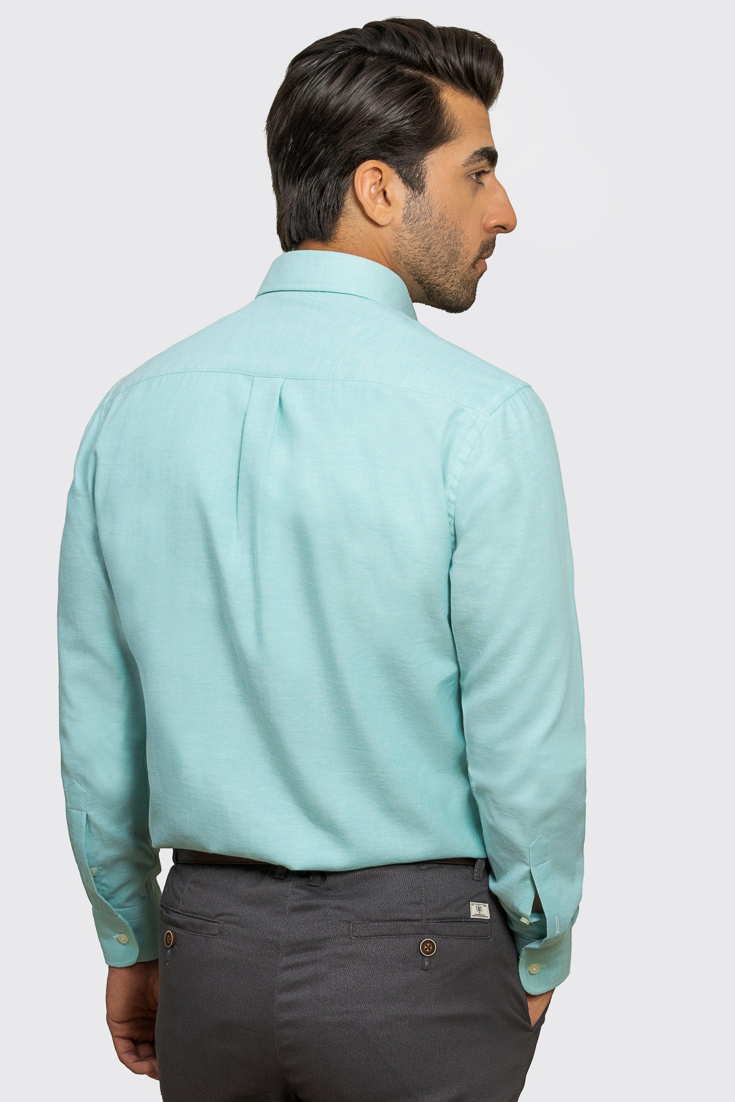 SEMI CASUAL SHIRT GREEN - Image 4