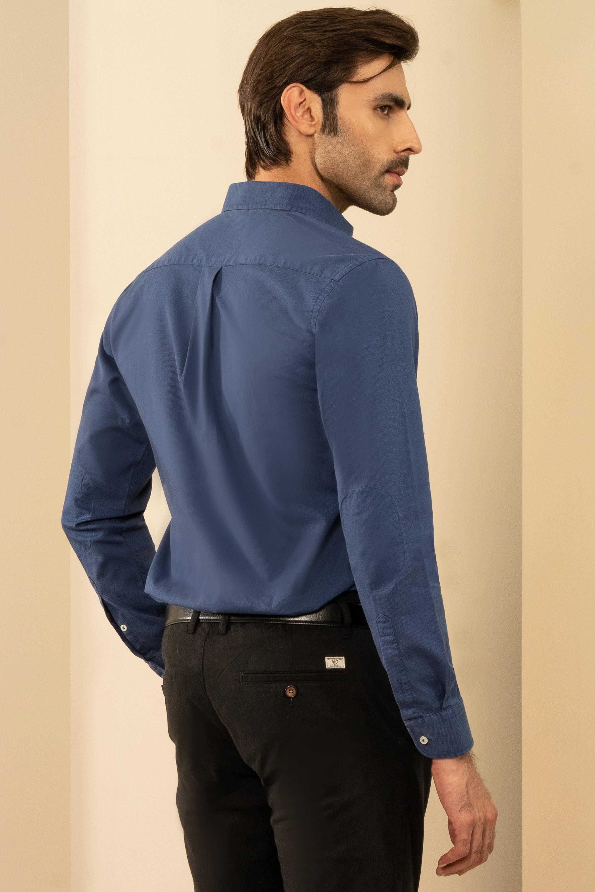 SEMI CASUAL SHIRT INDIGO BLUE - Image 4