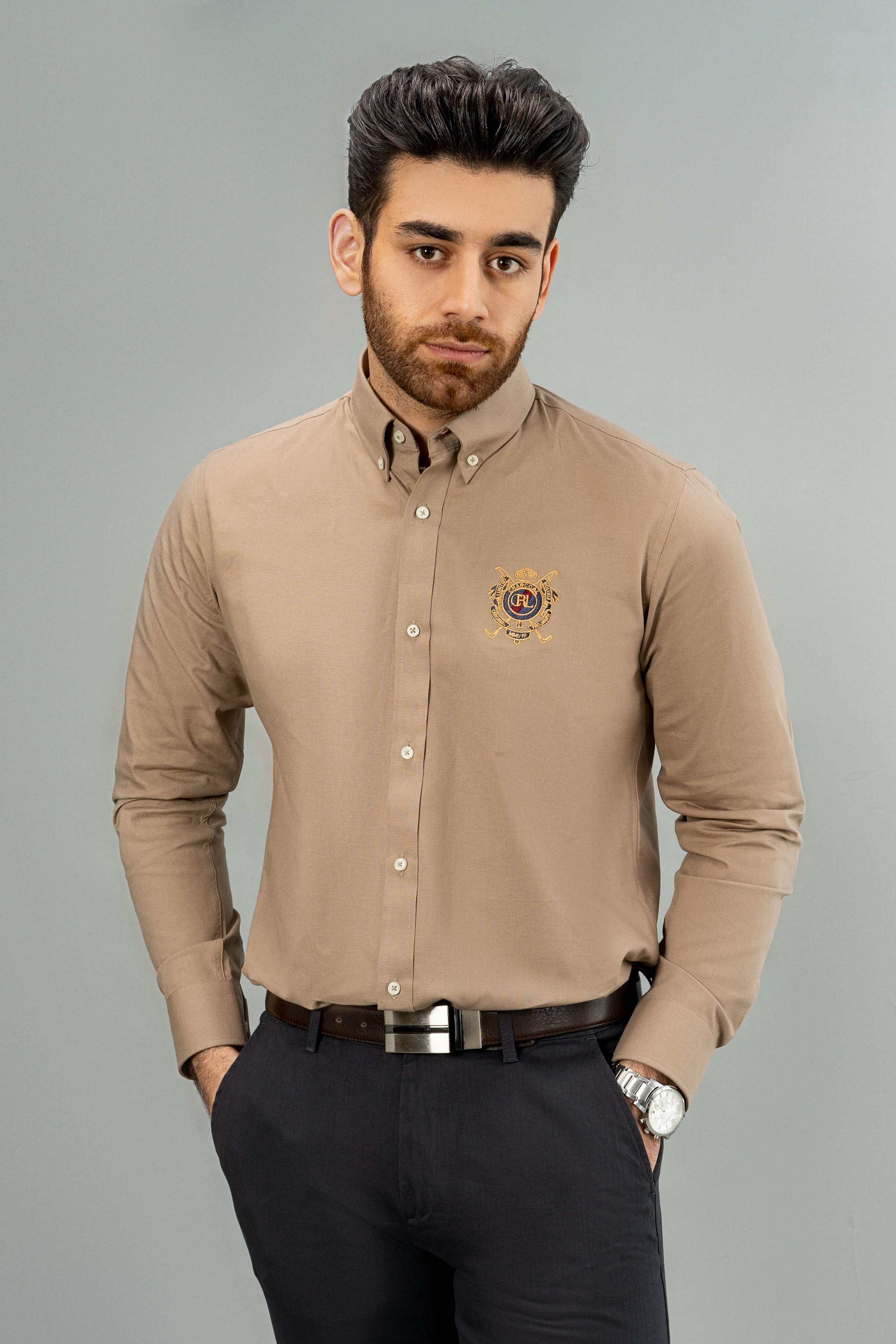 SEMI CASUAL SHIRT KHAKI