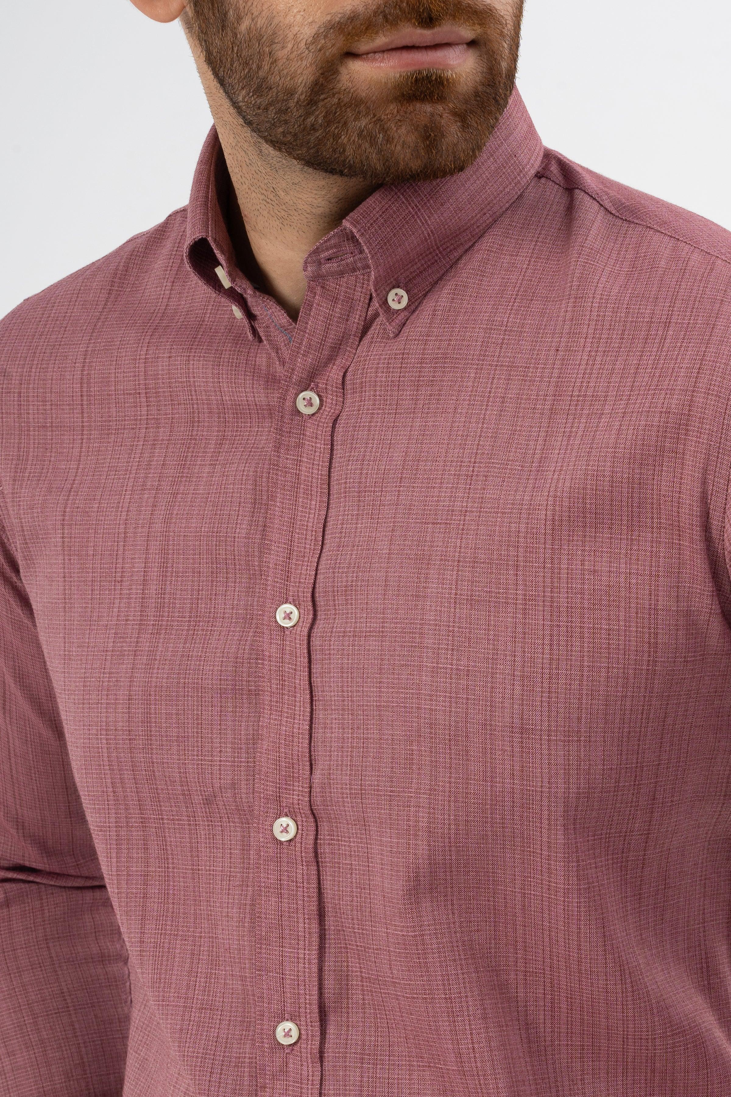 SEMI CASUAL SHIRT MAROON - Image 5