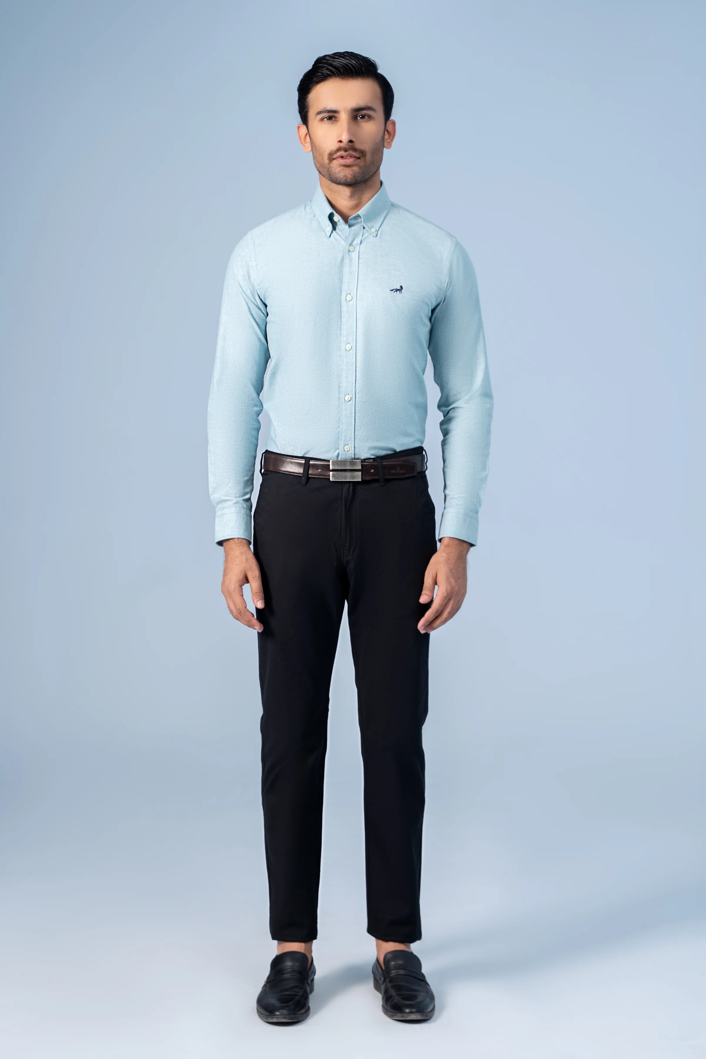 SEMI CASUAL SHIRT SEA GREEN