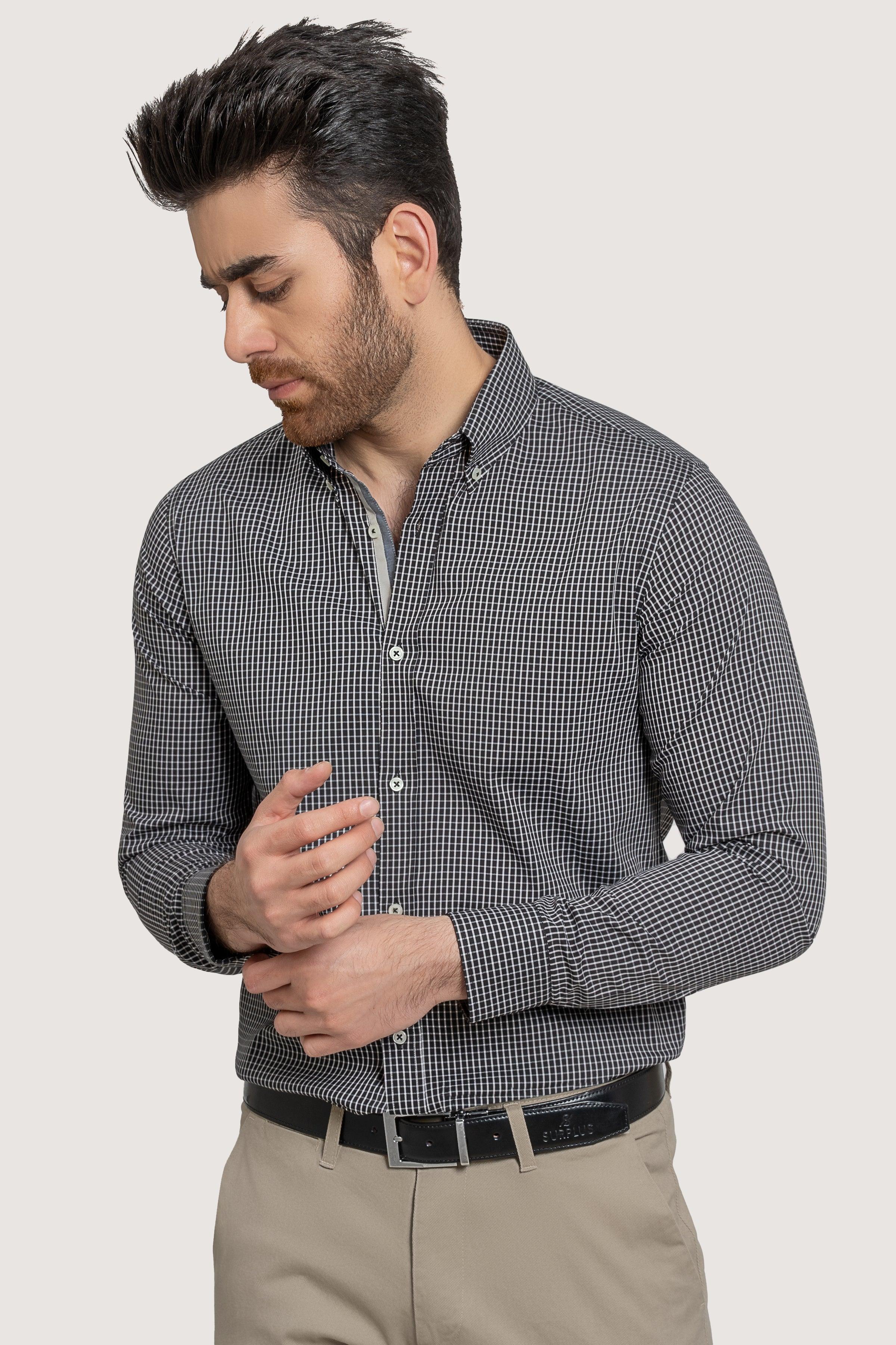 SEMI FORMAL BLUE WHITE CHECK - Image 2