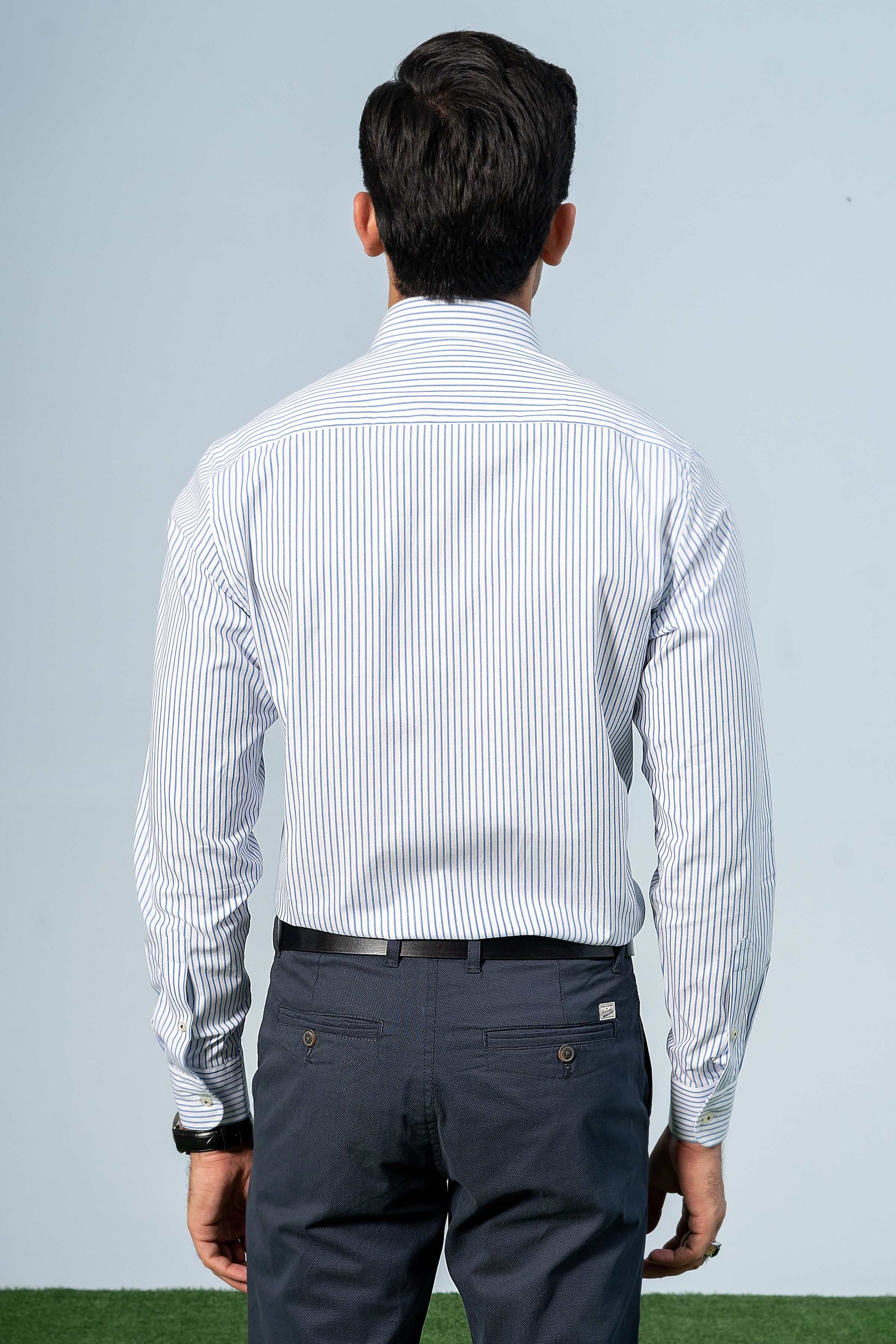 SEMI FORMAL BLUE WHITE LINE - Image 4