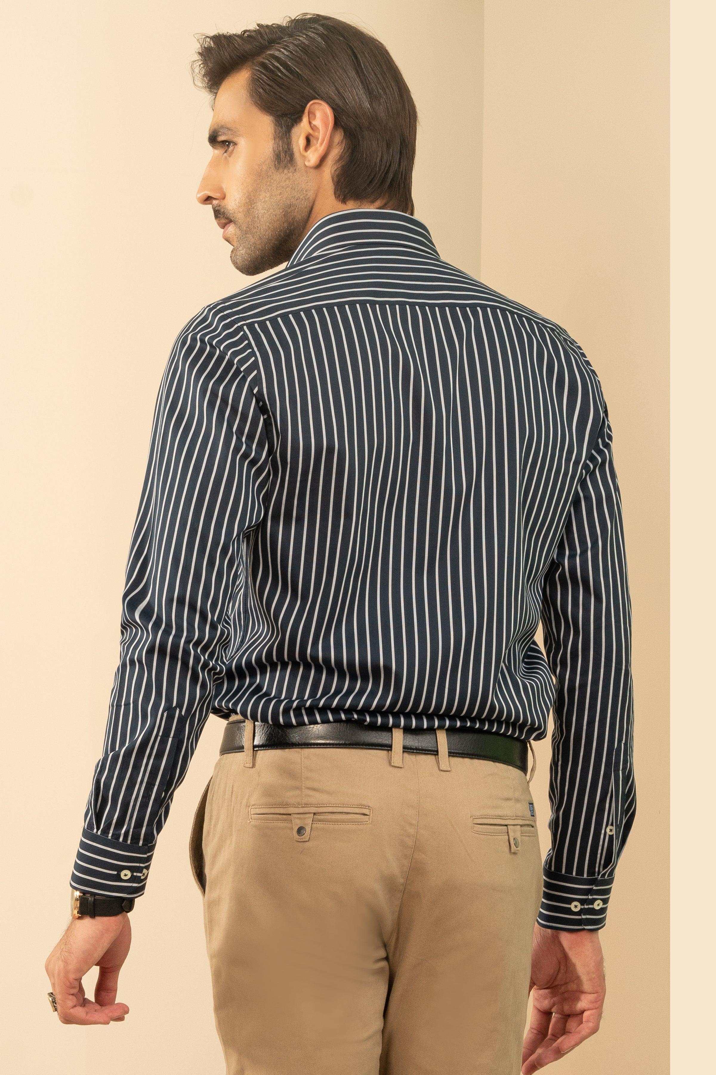 SEMI FORMAL NAVY GREY STRIPES - Image 3