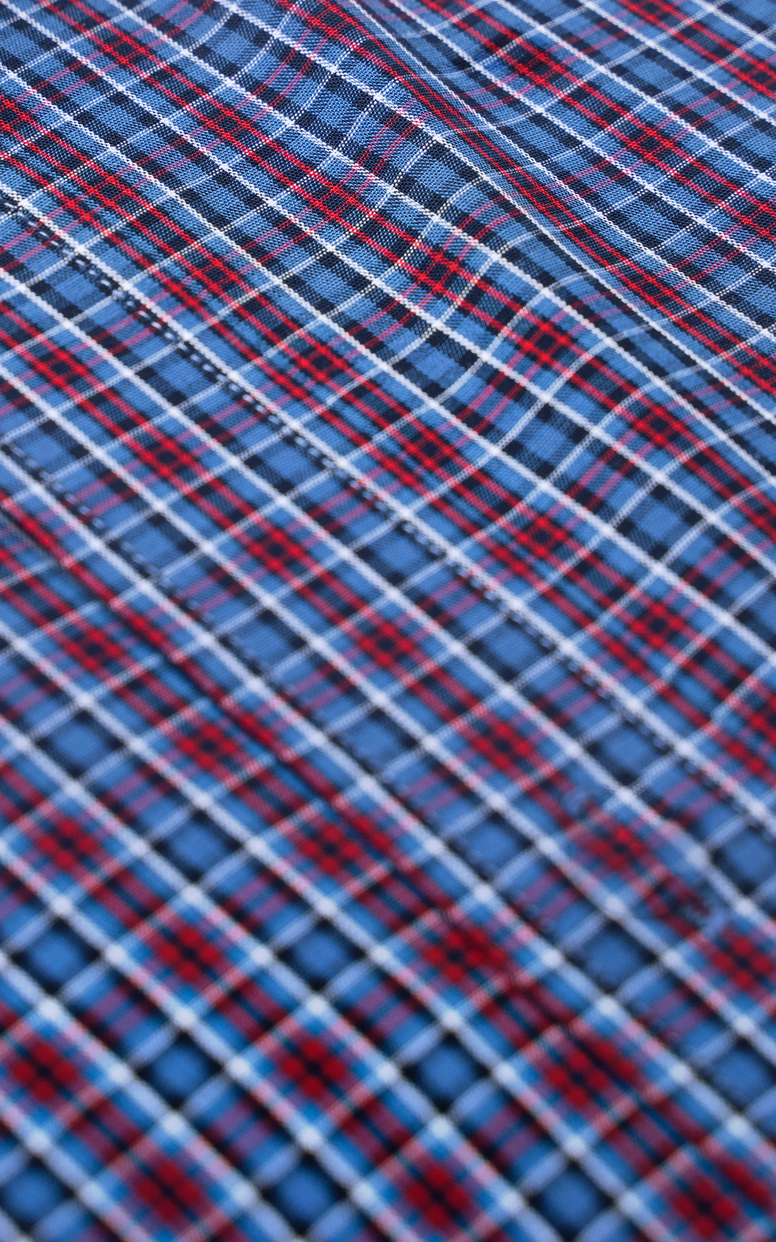 SEMI FORMAL SHIRT BLUE CHECK - Image 3