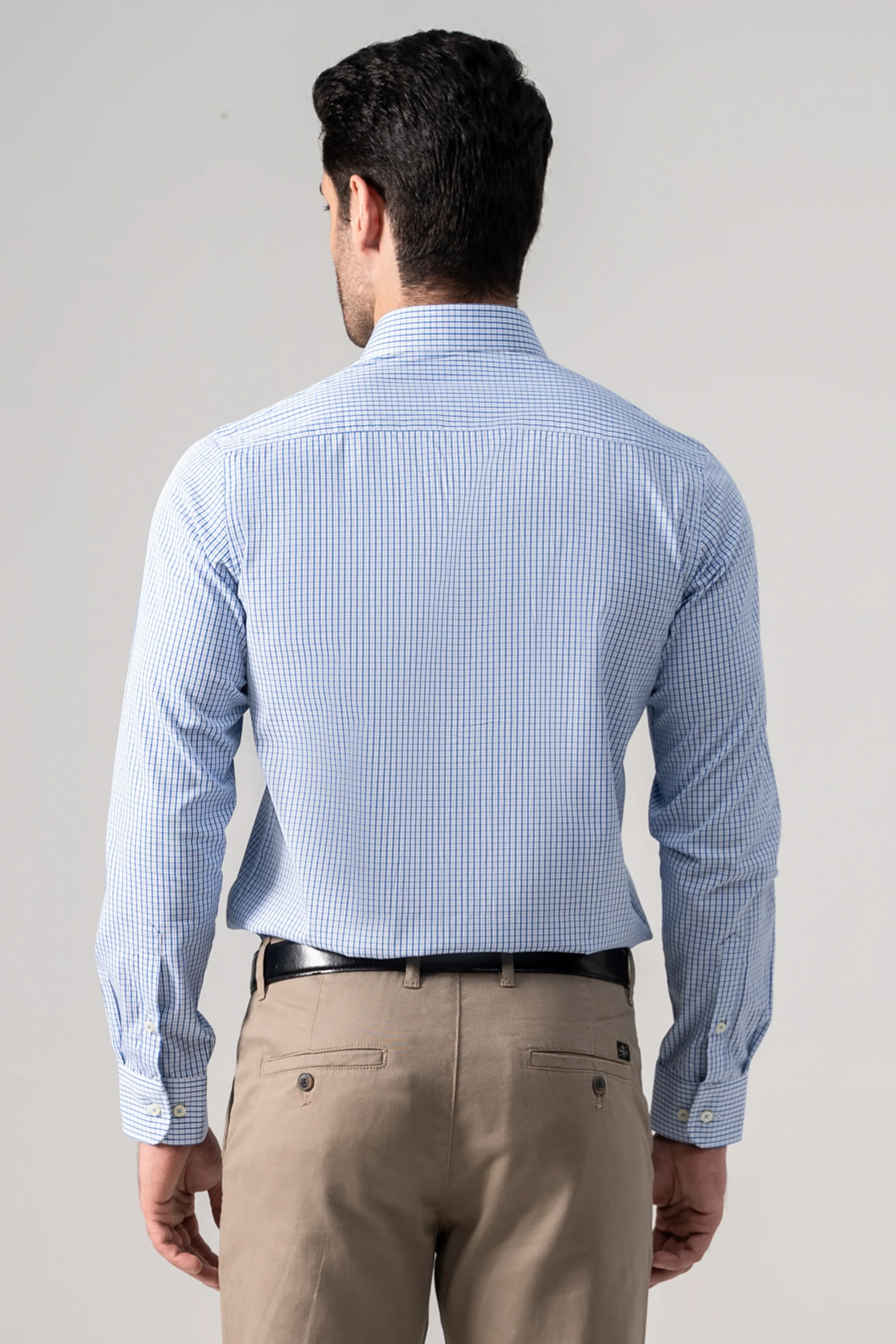 SEMI FORMAL SHIRT BLUE WHITE - Image 4