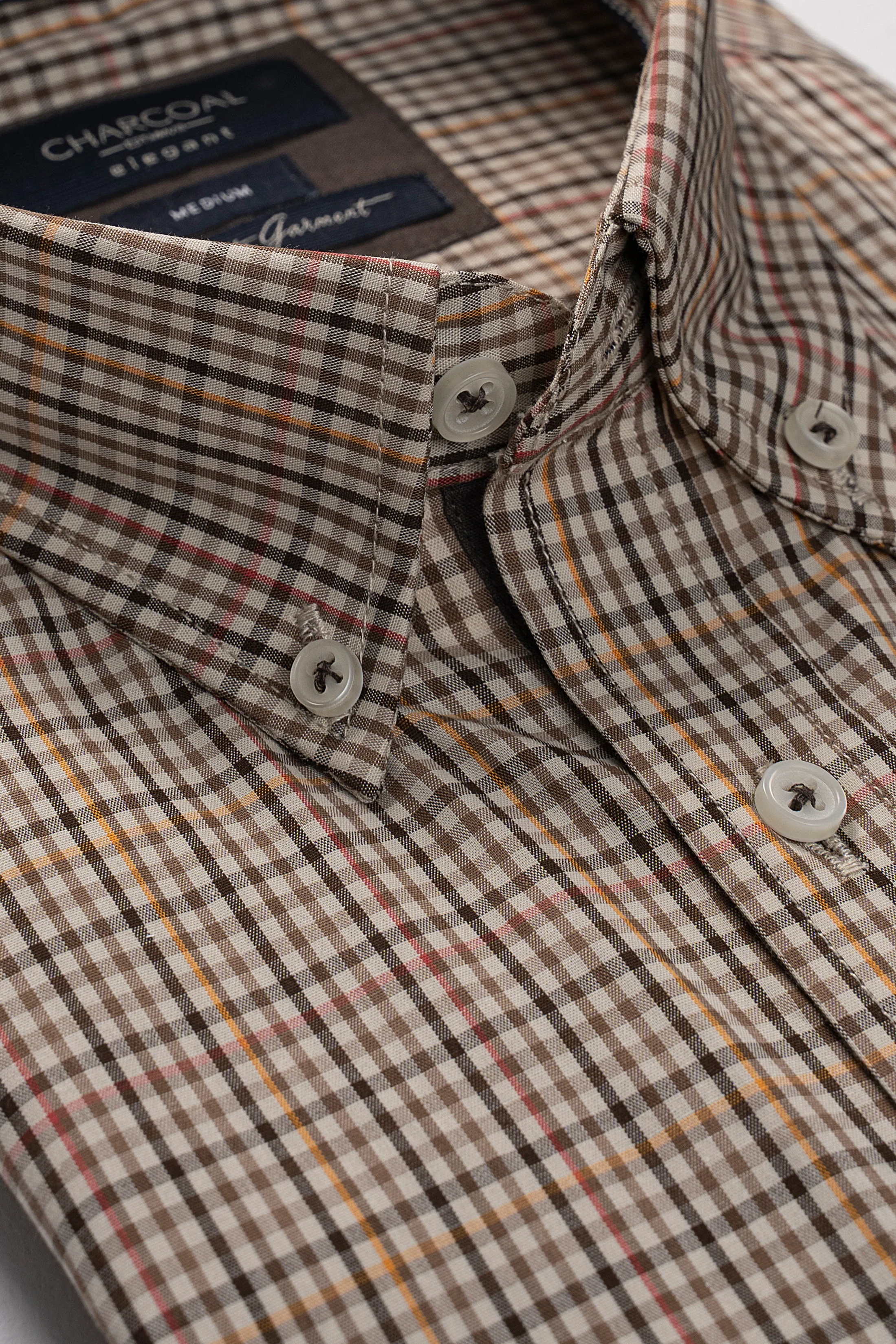 SEMI FORMAL SHIRT BROWN KHAKI - Image 2