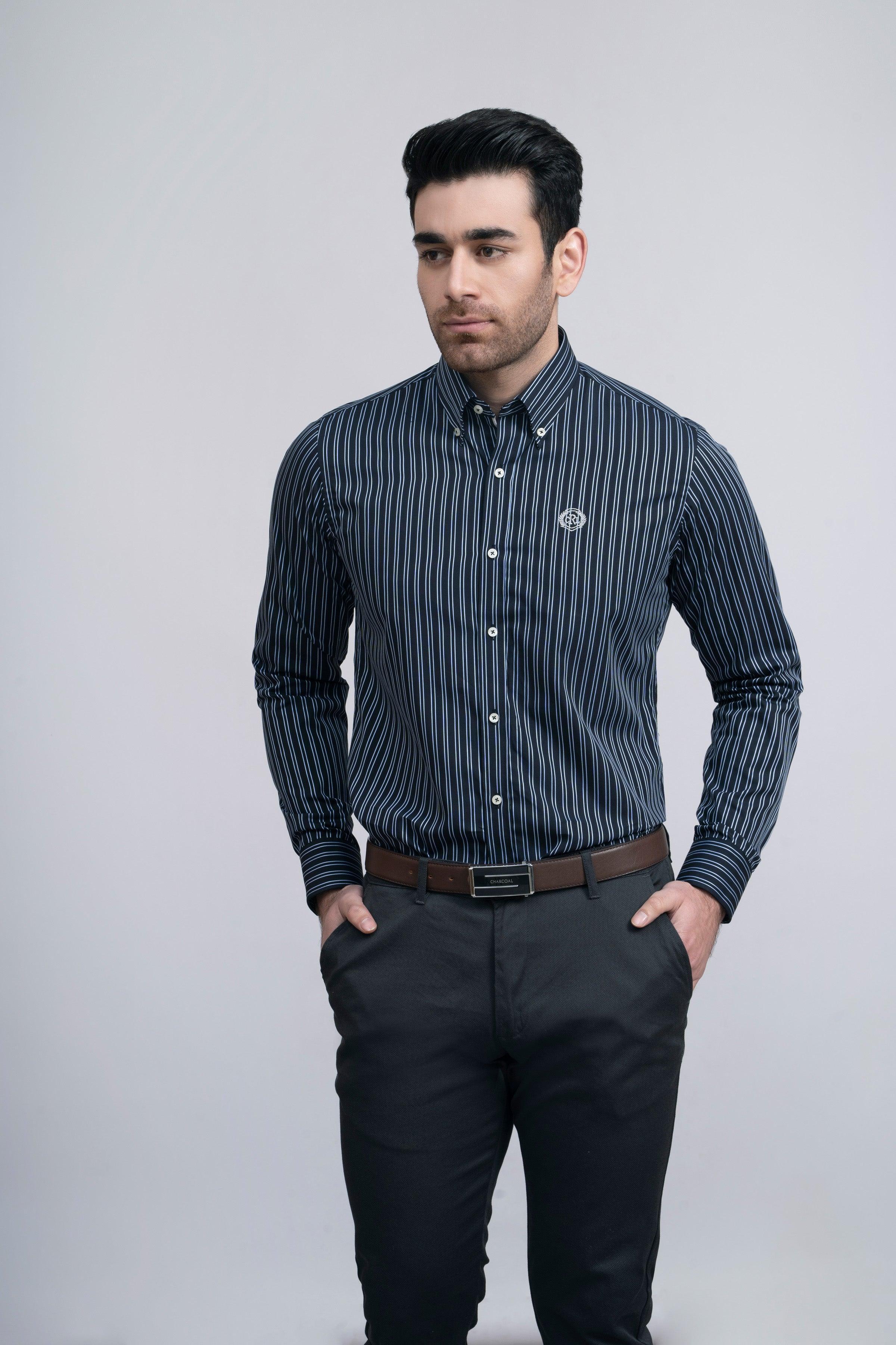 SEMI FORMAL SHIRT F/S BLACK LINE