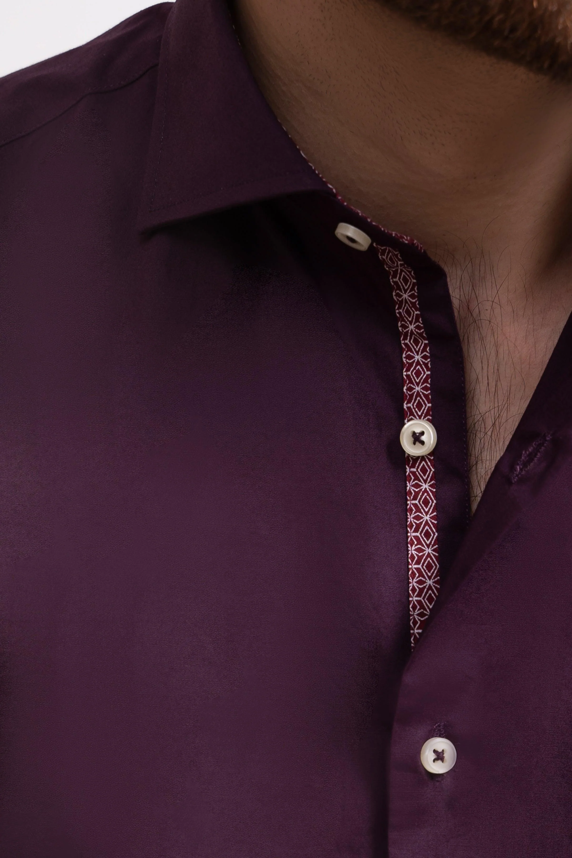 SEMI FORMAL SHIRT FRENCH COLLAR BEET RED - Image 5